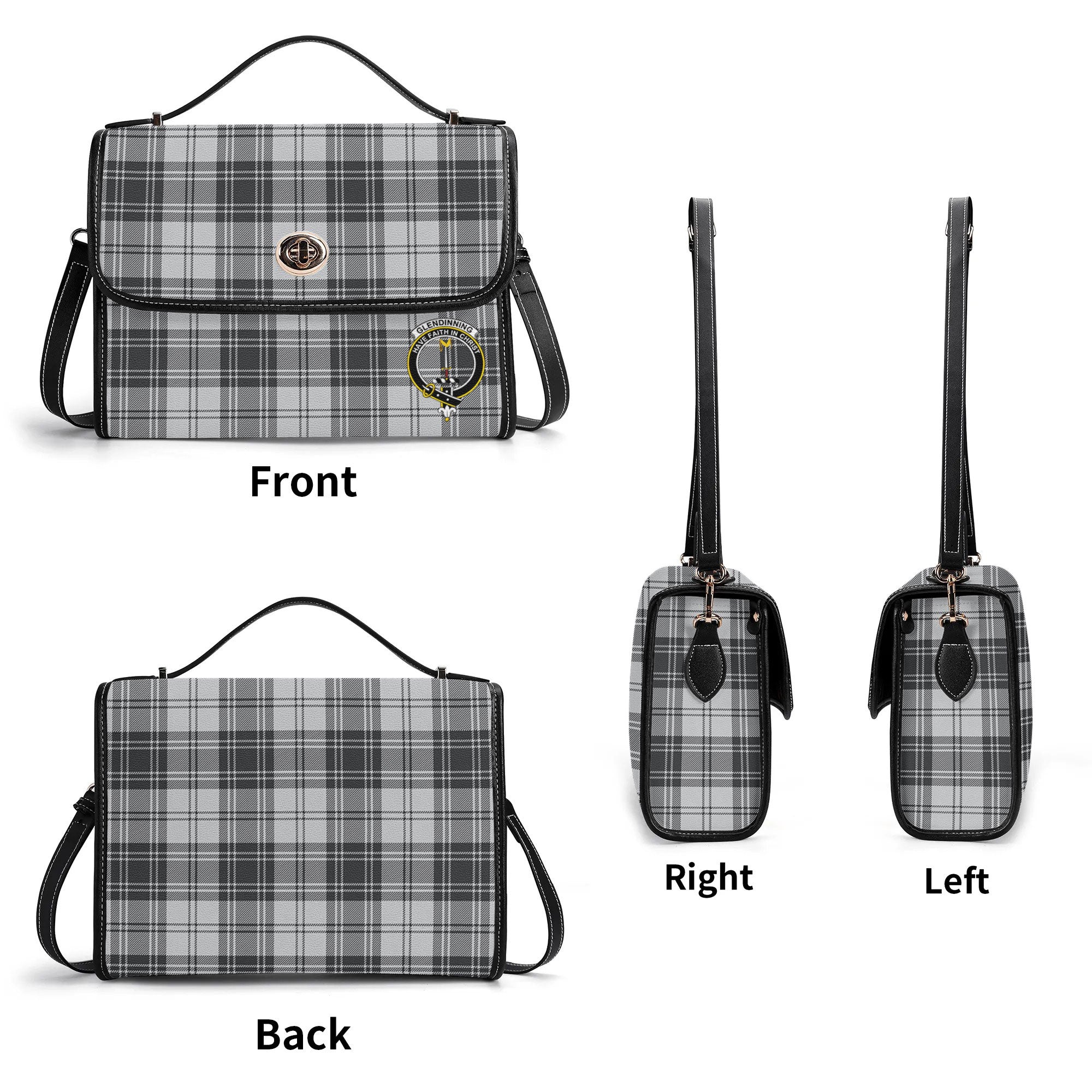 Glendinning Tartan Crest Satchel Bag