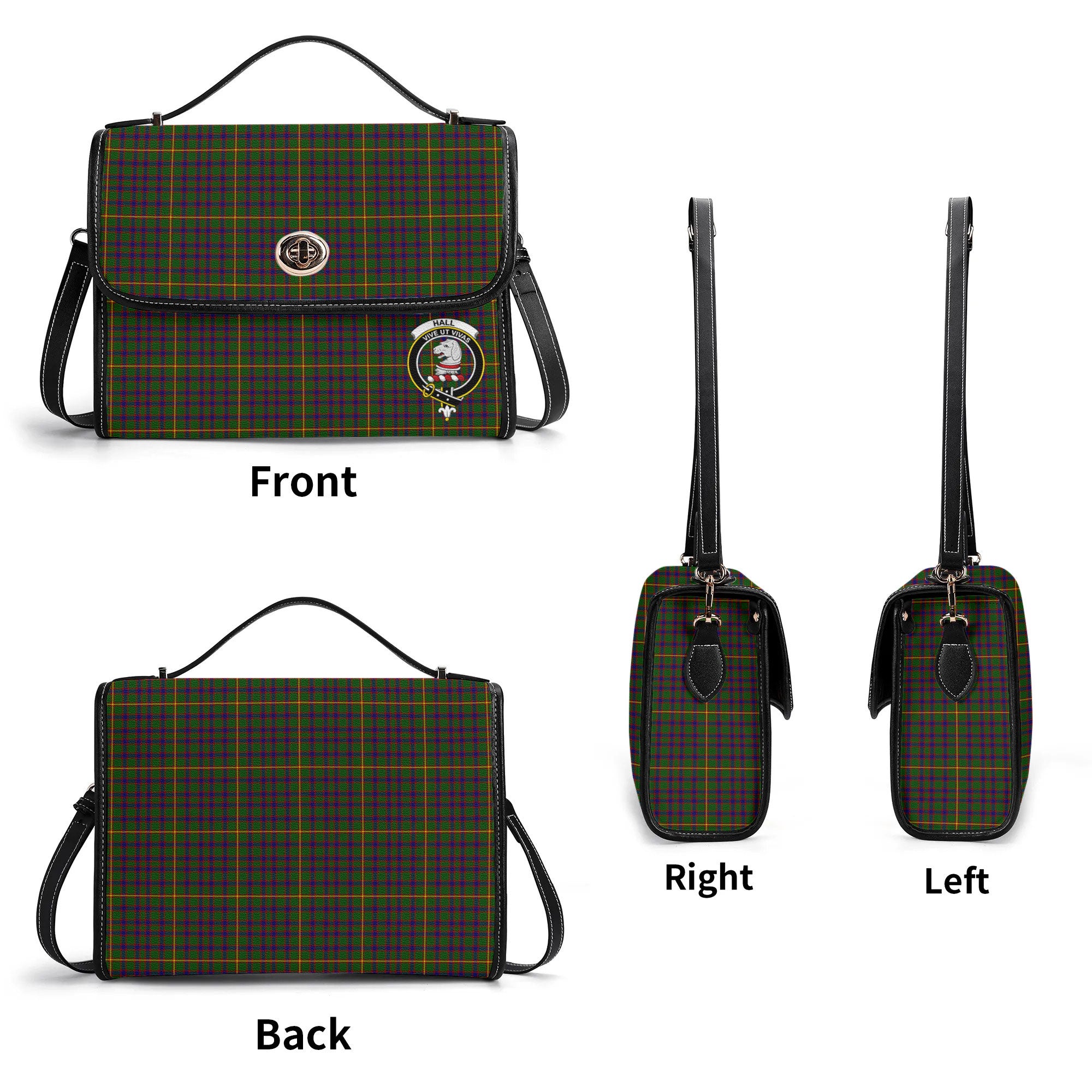 Hall Tartan Crest Satchel Bag