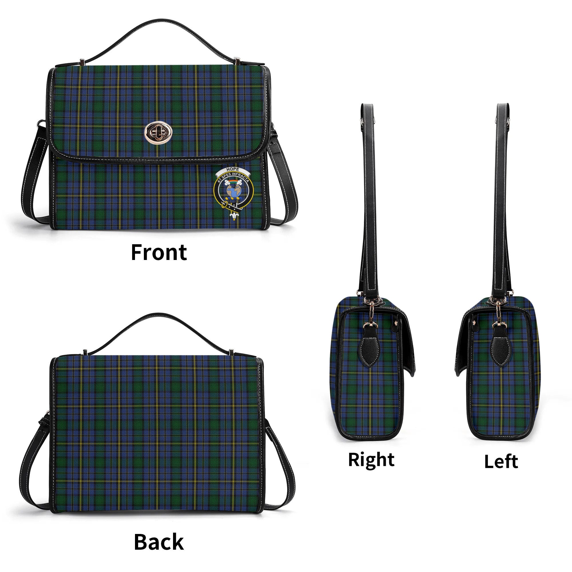 Hope Tartan Crest Satchel Bag