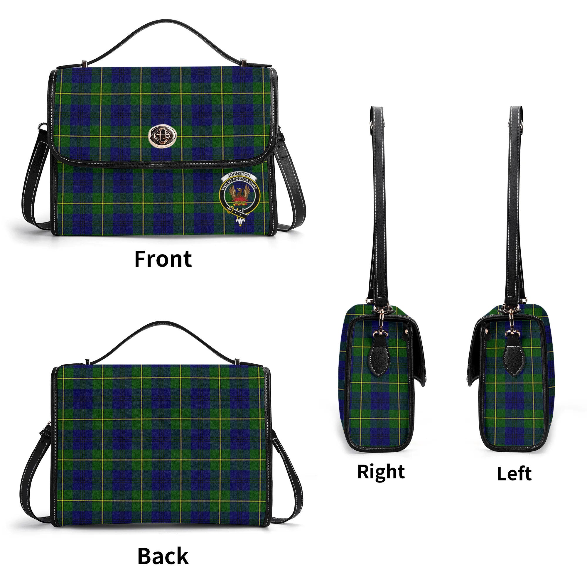 Johnston of Caskieben Tartan Crest Satchel Bag