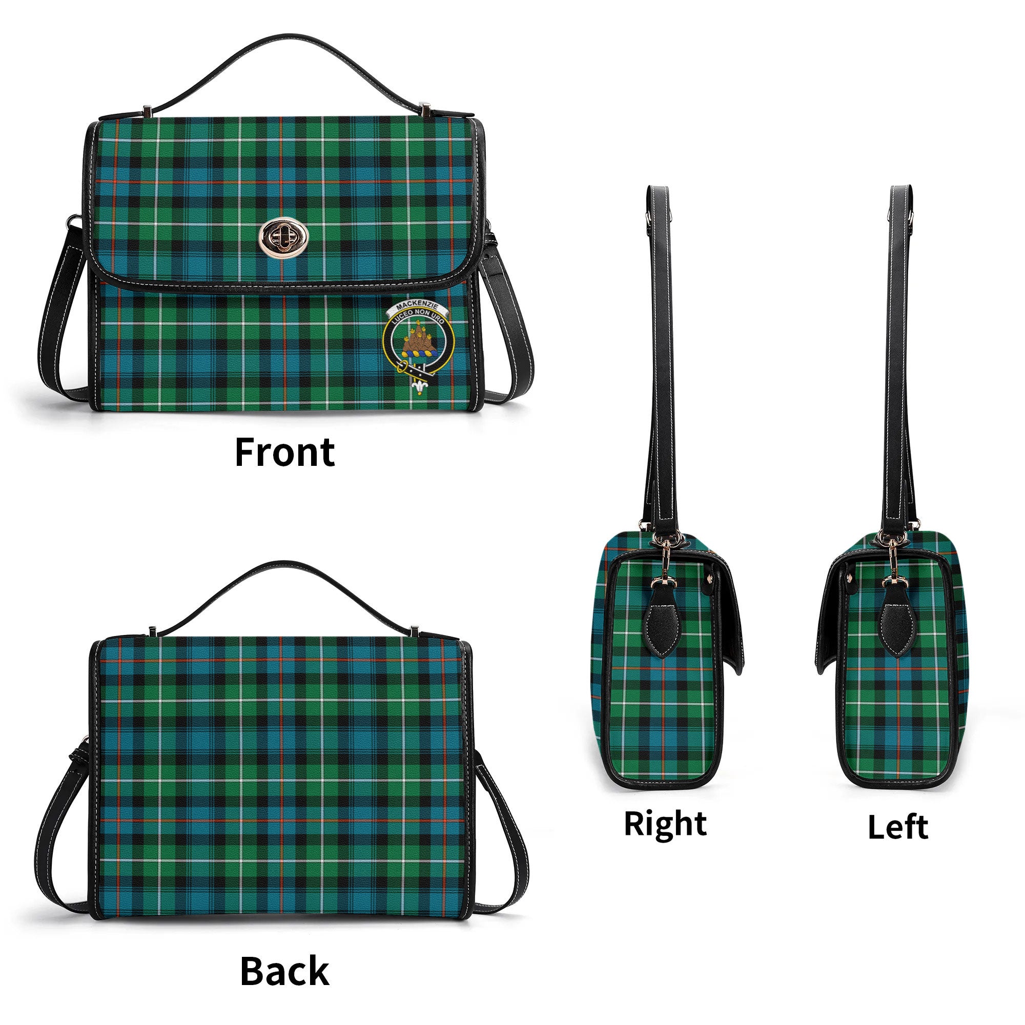 MacKenzie Ancient Tartan Crest Satchel Bag