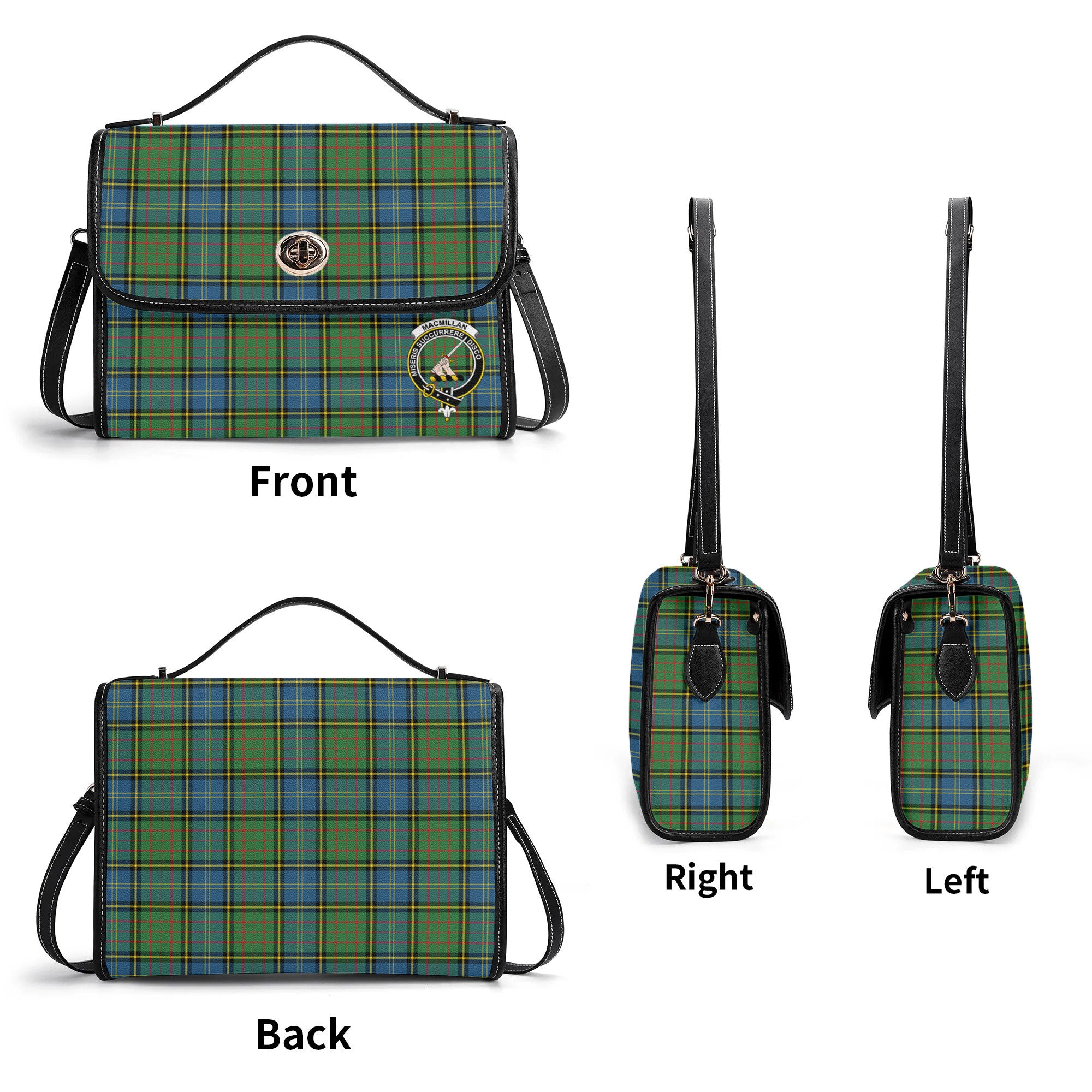 MacMillan Hunting Ancient Tartan Crest Satchel Bag