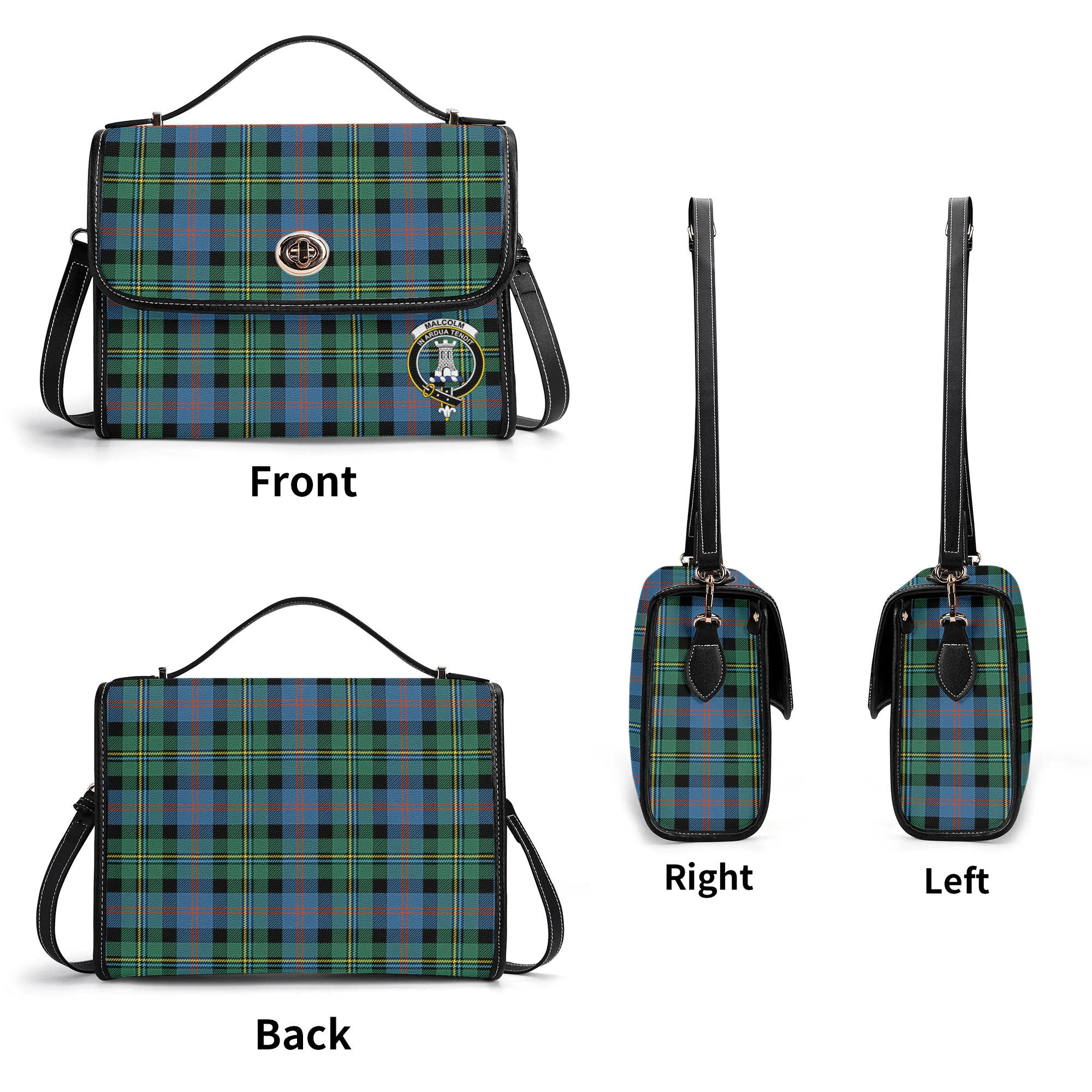 Malcolm Ancient Tartan Crest Satchel Bag