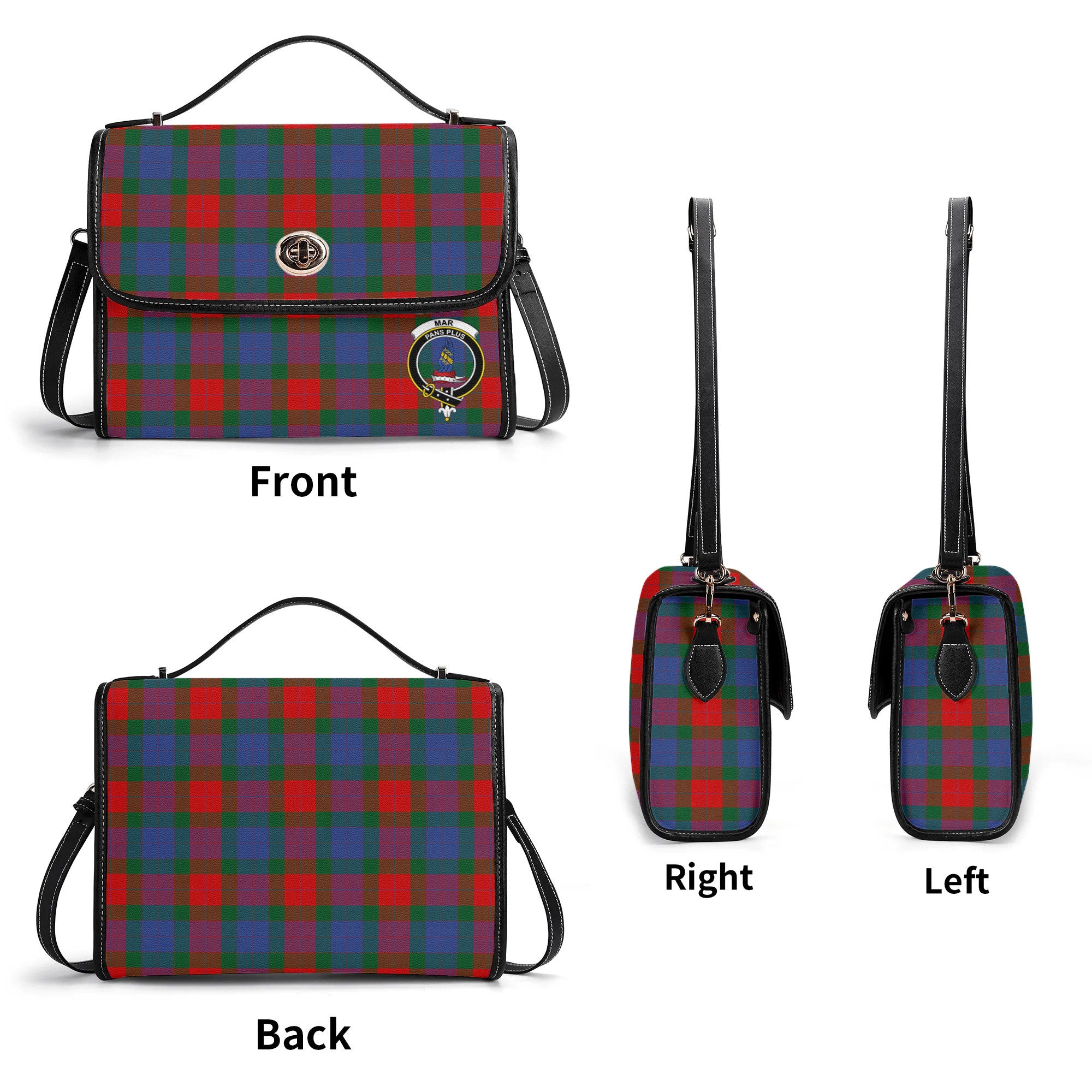 Mar Tartan Crest Satchel Bag