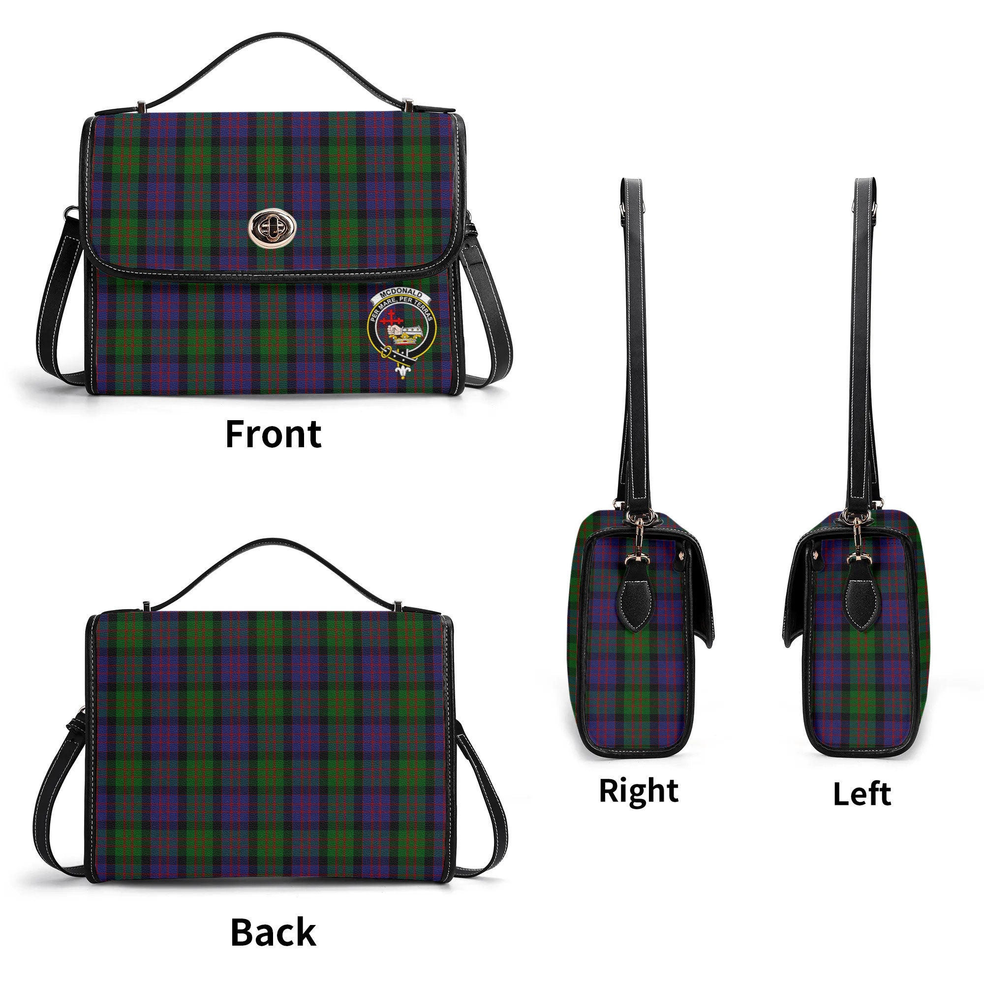 McDonald Tartan Crest Satchel Bag