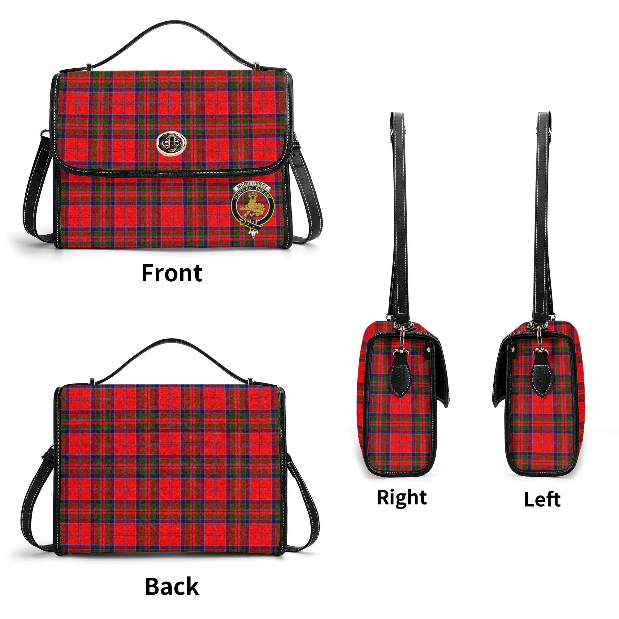 McGillivray Modern Tartan Crest Satchel Bag