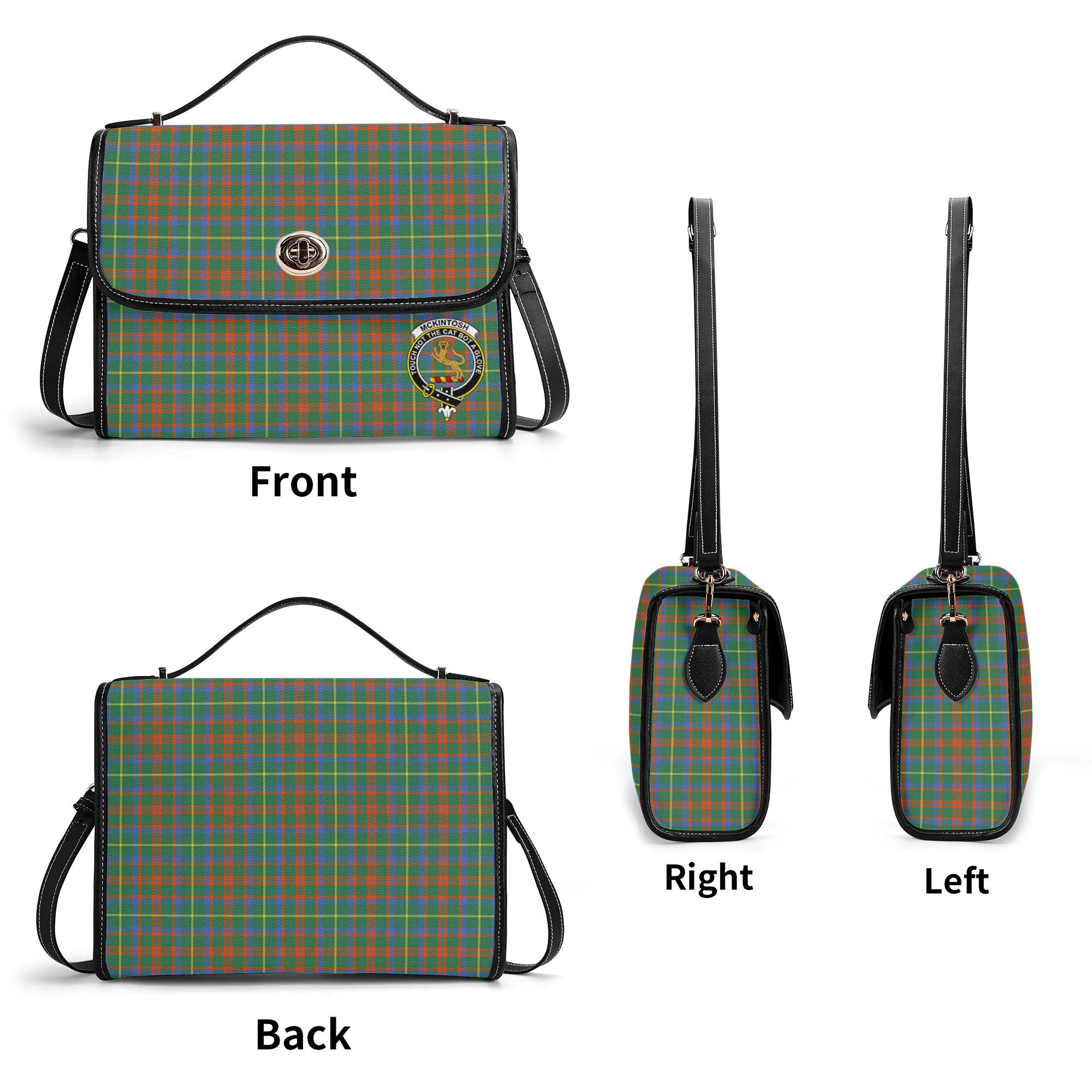 McKintosh Hunting Ancient Tartan Crest Satchel Bag