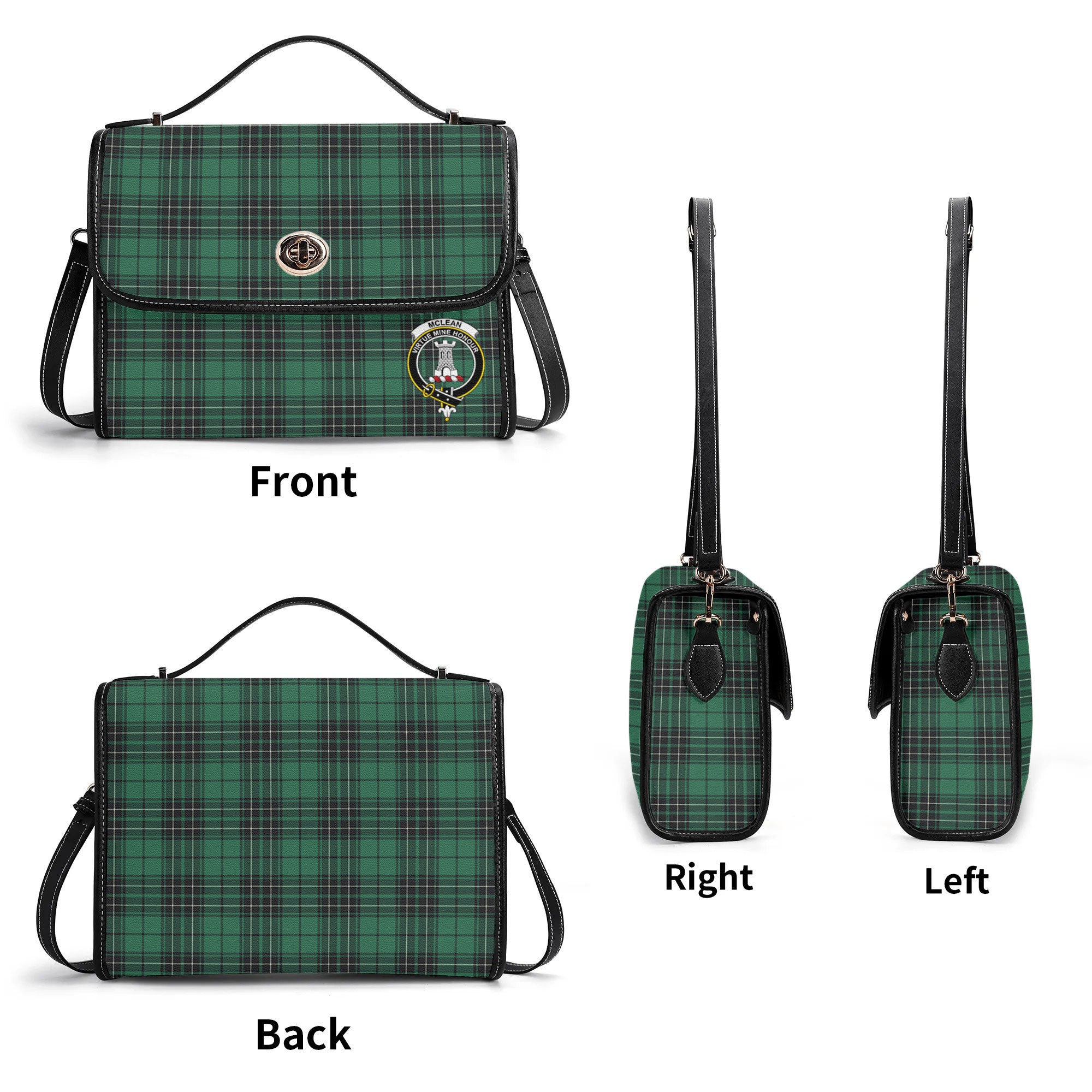 McLean Hunting Ancient Tartan Crest Satchel Bag