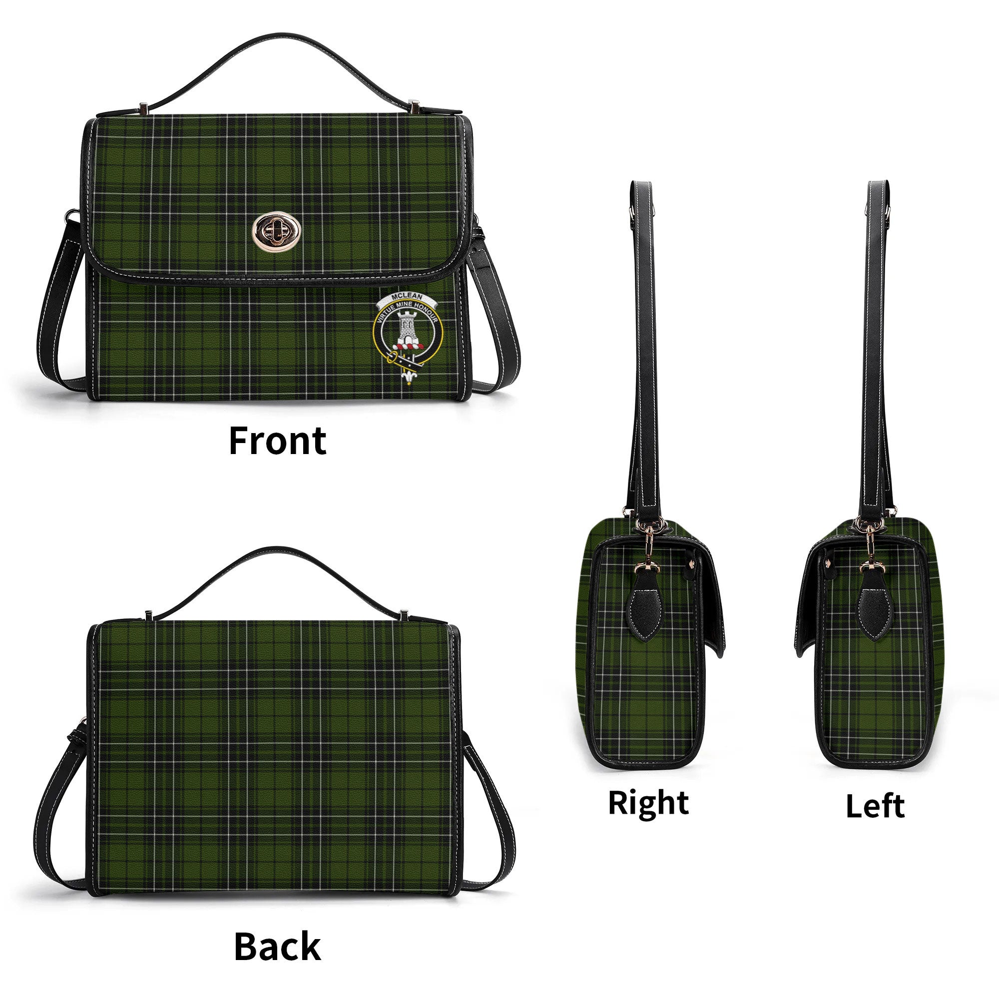 McLean Hunting Tartan Crest Satchel Bag