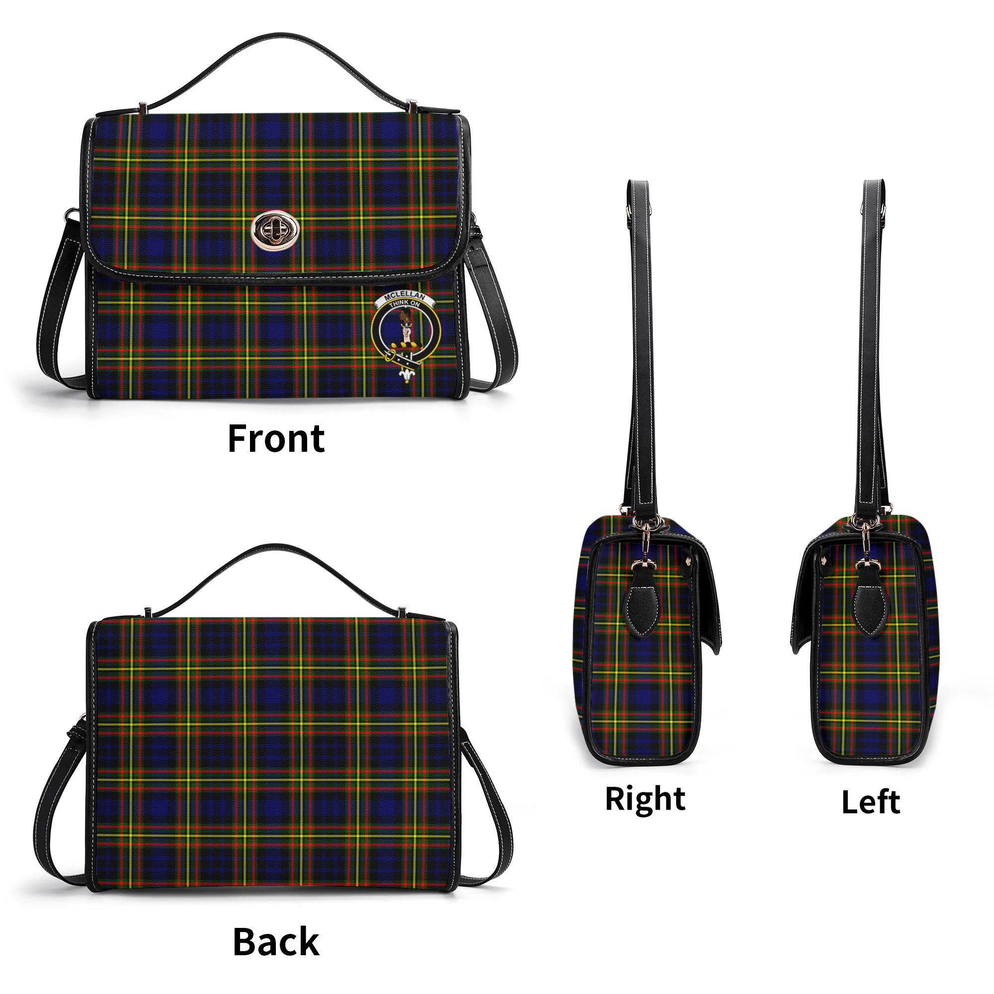 McLellan Modern Tartan Crest Satchel Bag
