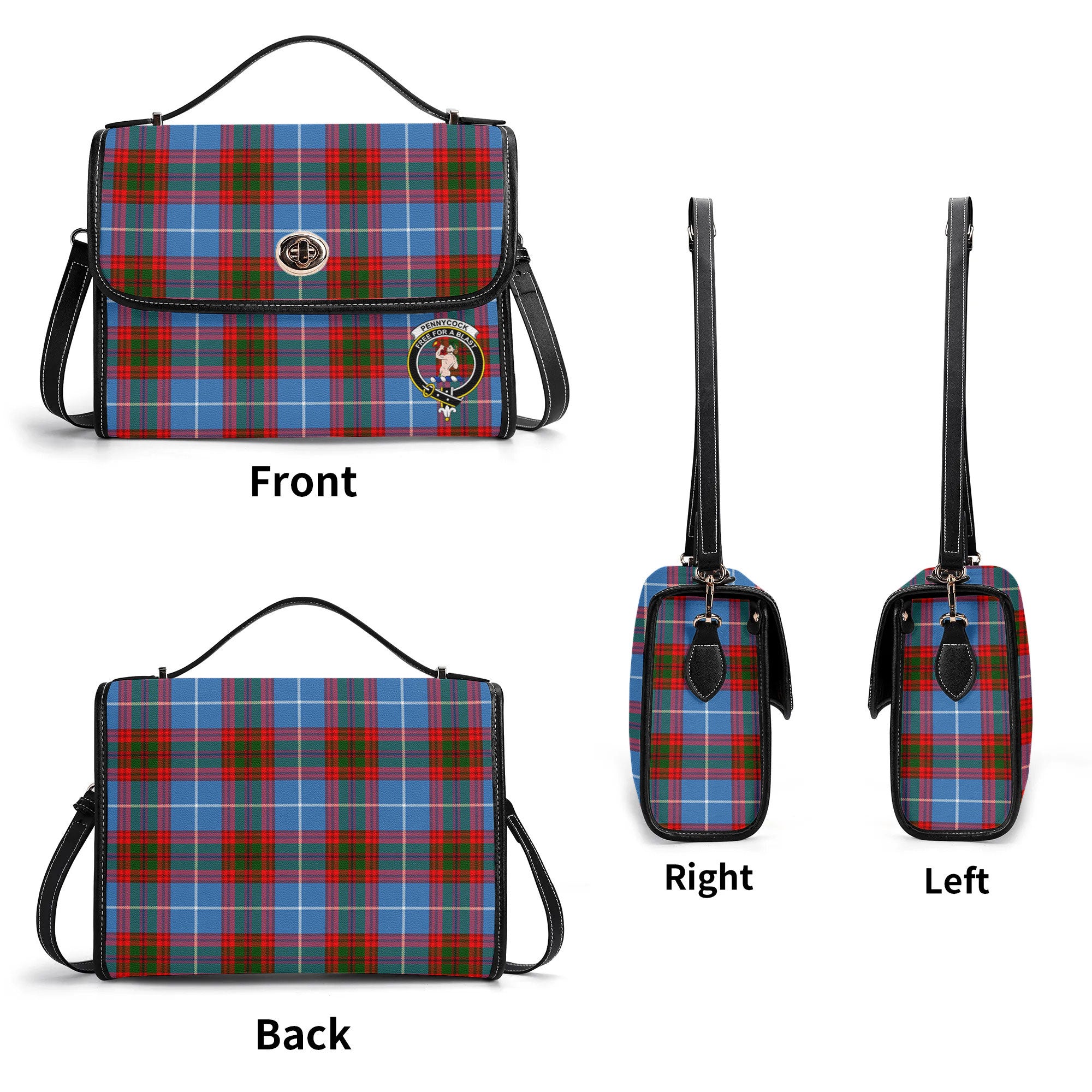 Pennycook Tartan Crest Satchel Bag