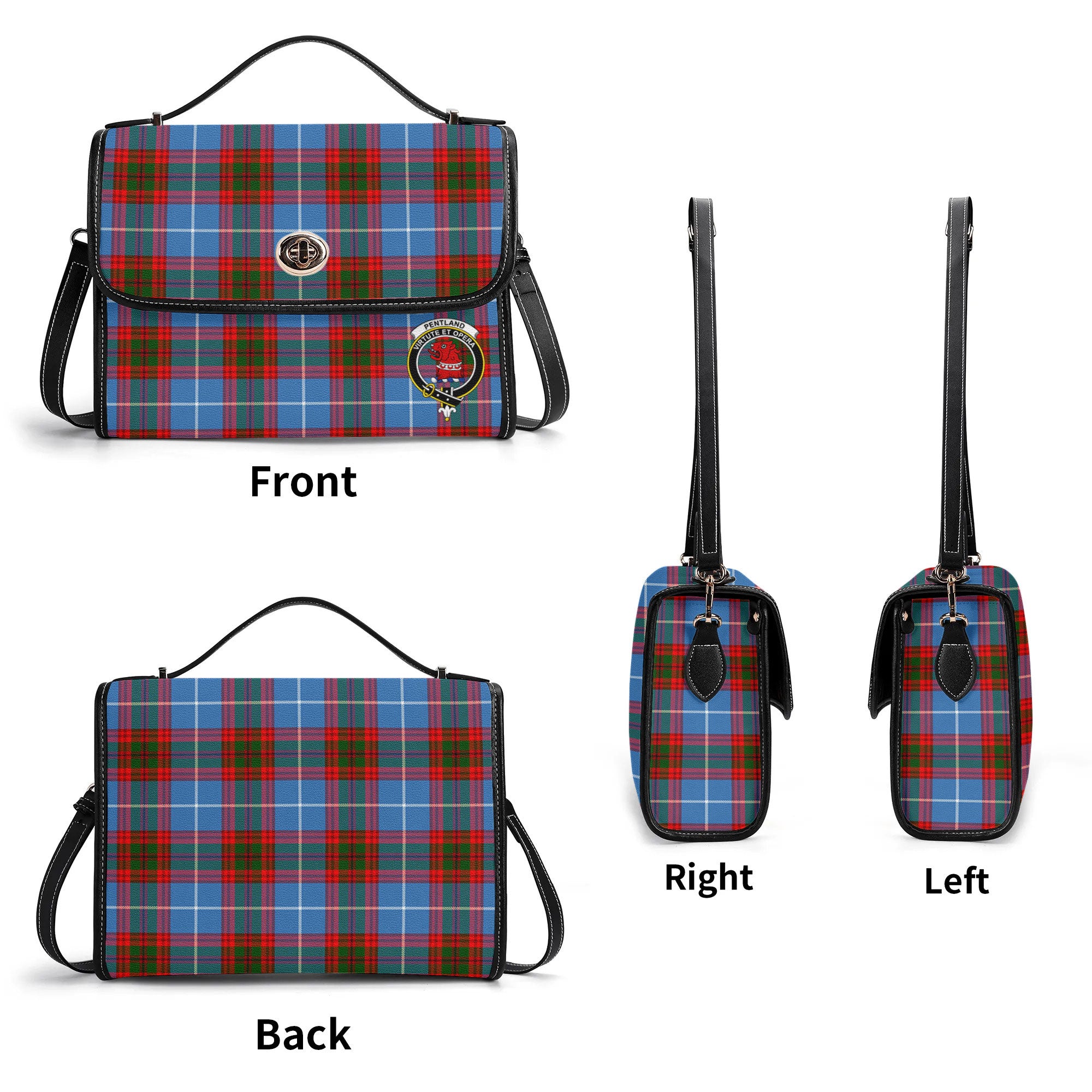 Pentland Tartan Crest Satchel Bag