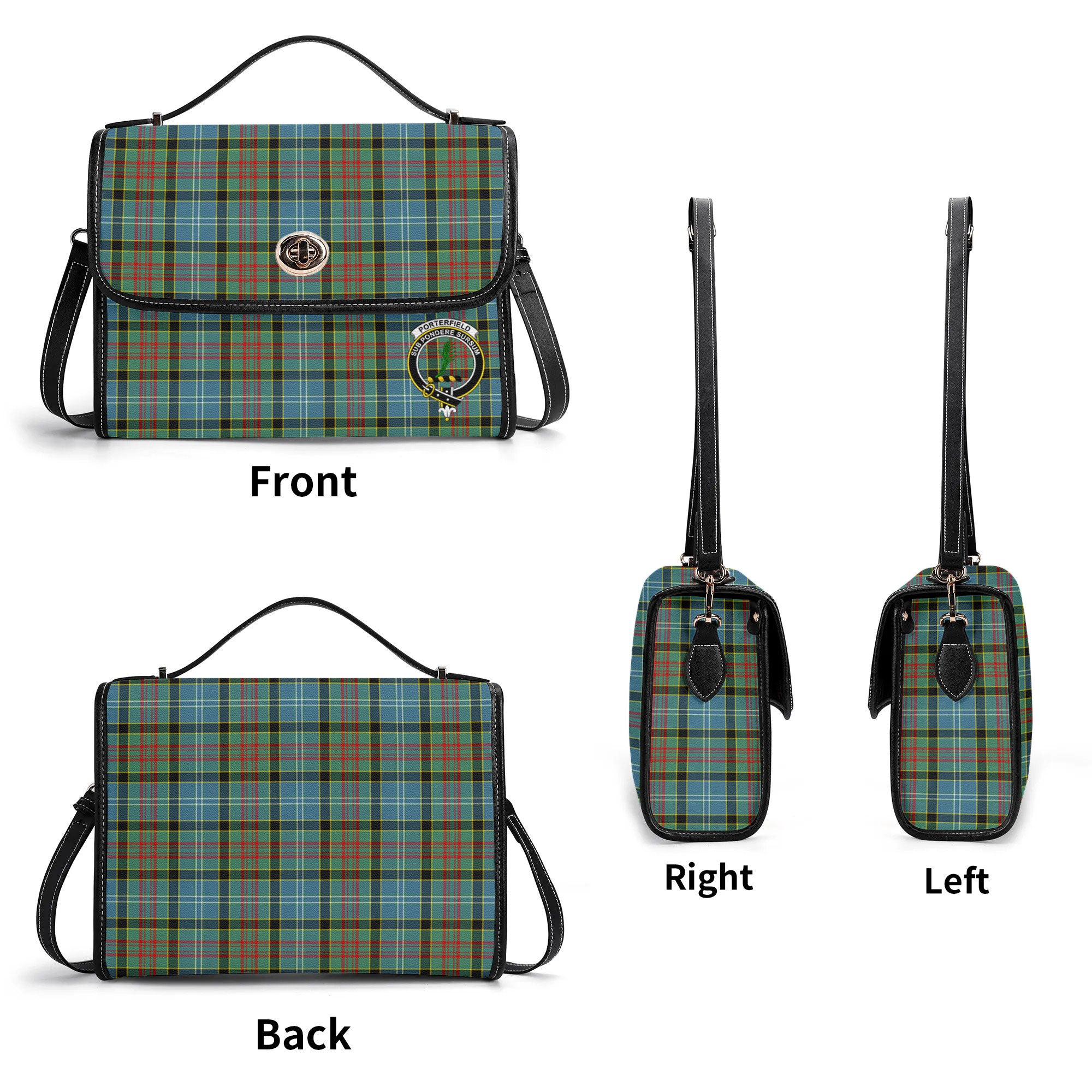 Porterfield Tartan Crest Satchel Bag