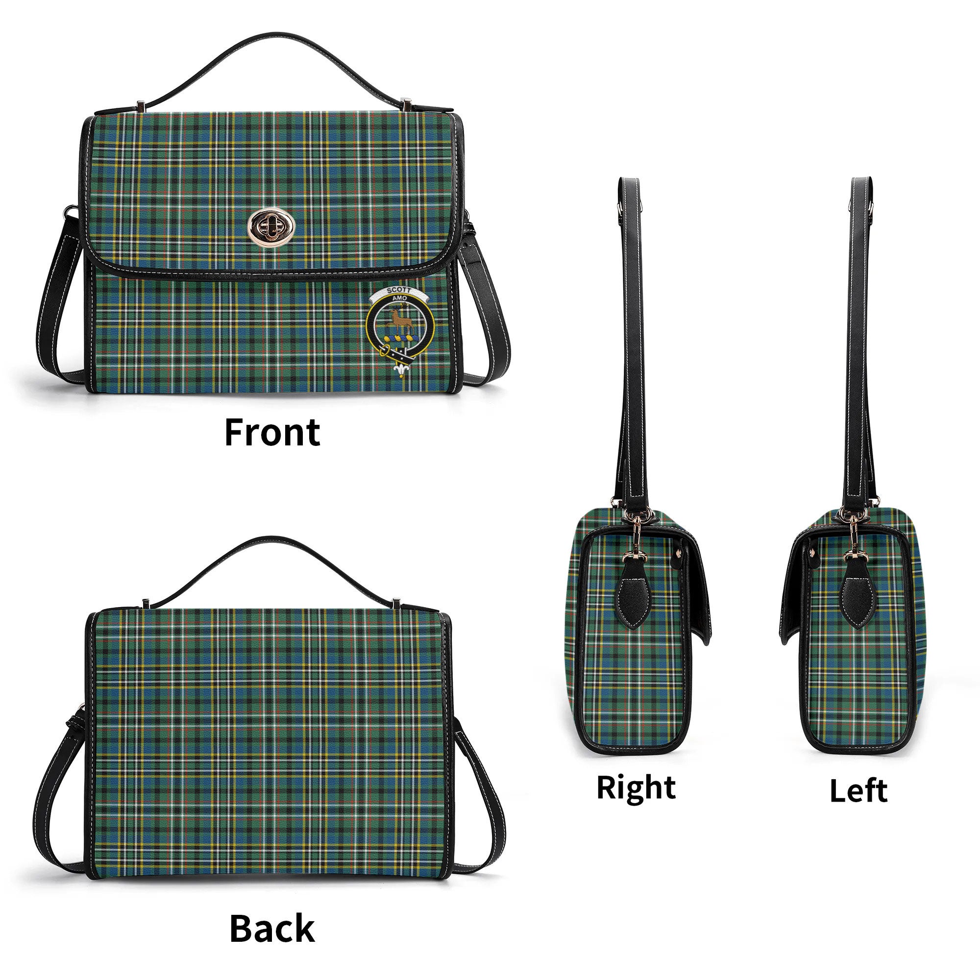 Scott Green Ancient Tartan Crest Satchel Bag