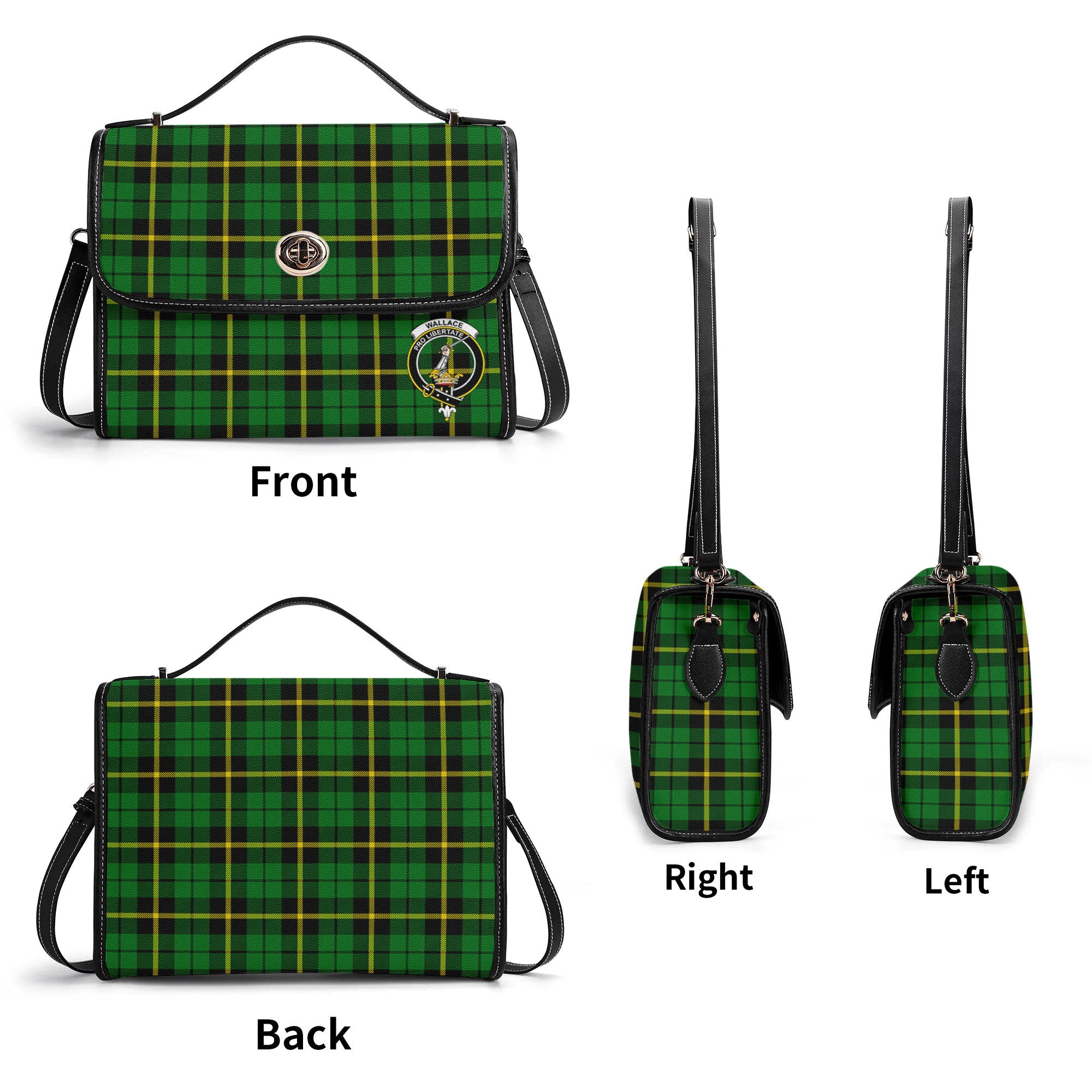Wallace Hunting Modern Tartan Crest Satchel Bag