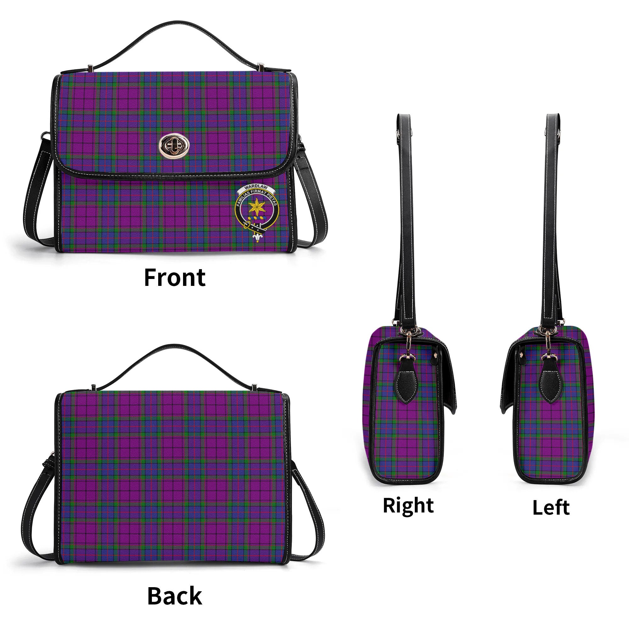 Wardlaw Modern Tartan Crest Satchel Bag