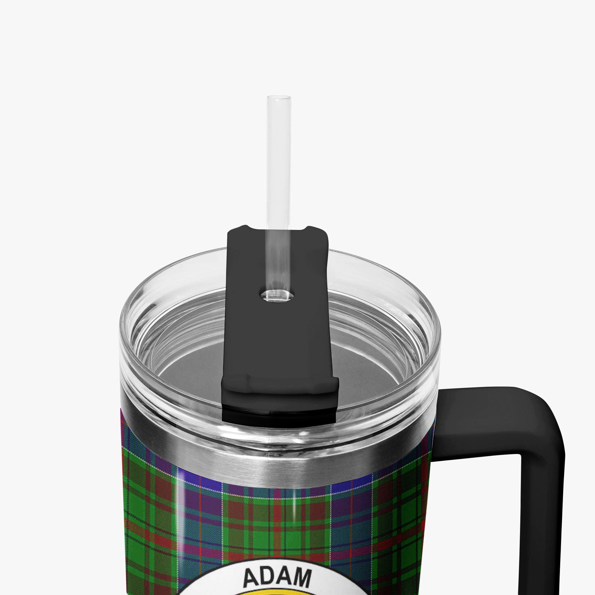 Adam Tartan Crest 40 oz Insulated Tumbler with Handle