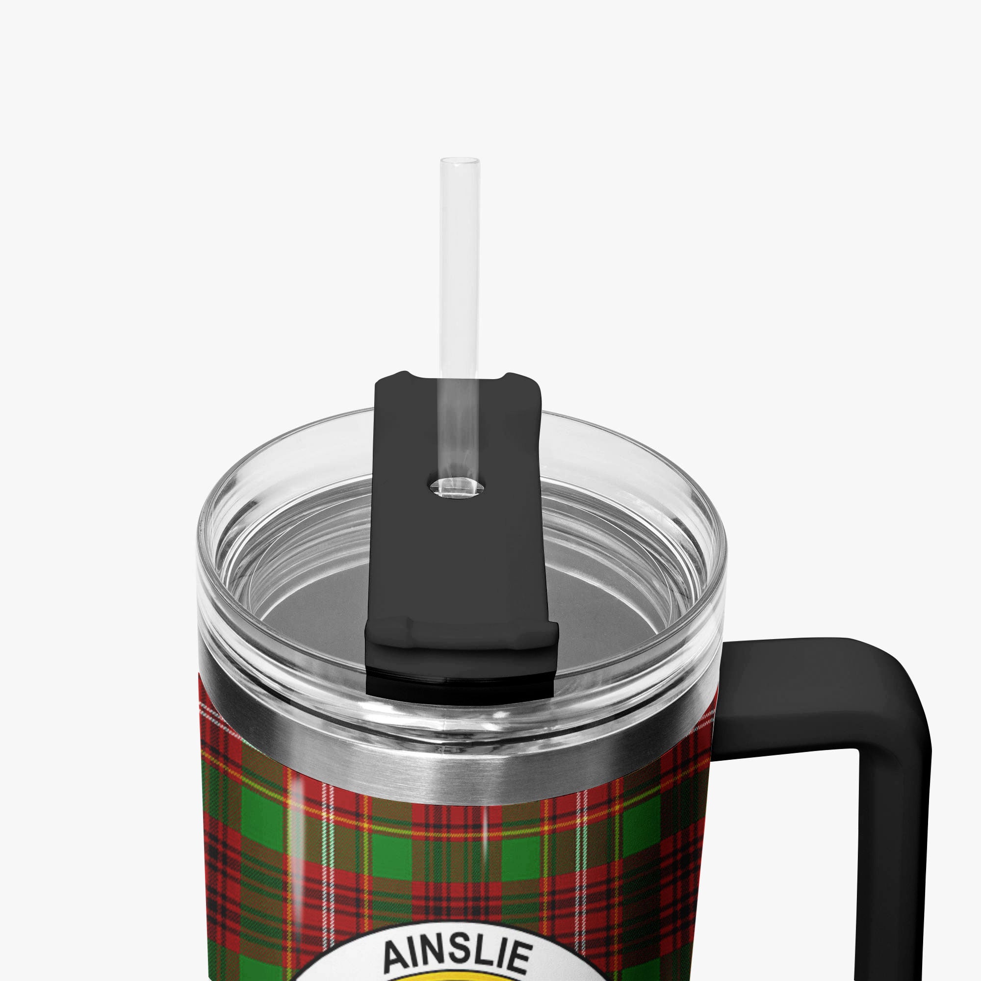 Ainslie Tartan Crest 40 oz Insulated Tumbler with Handle