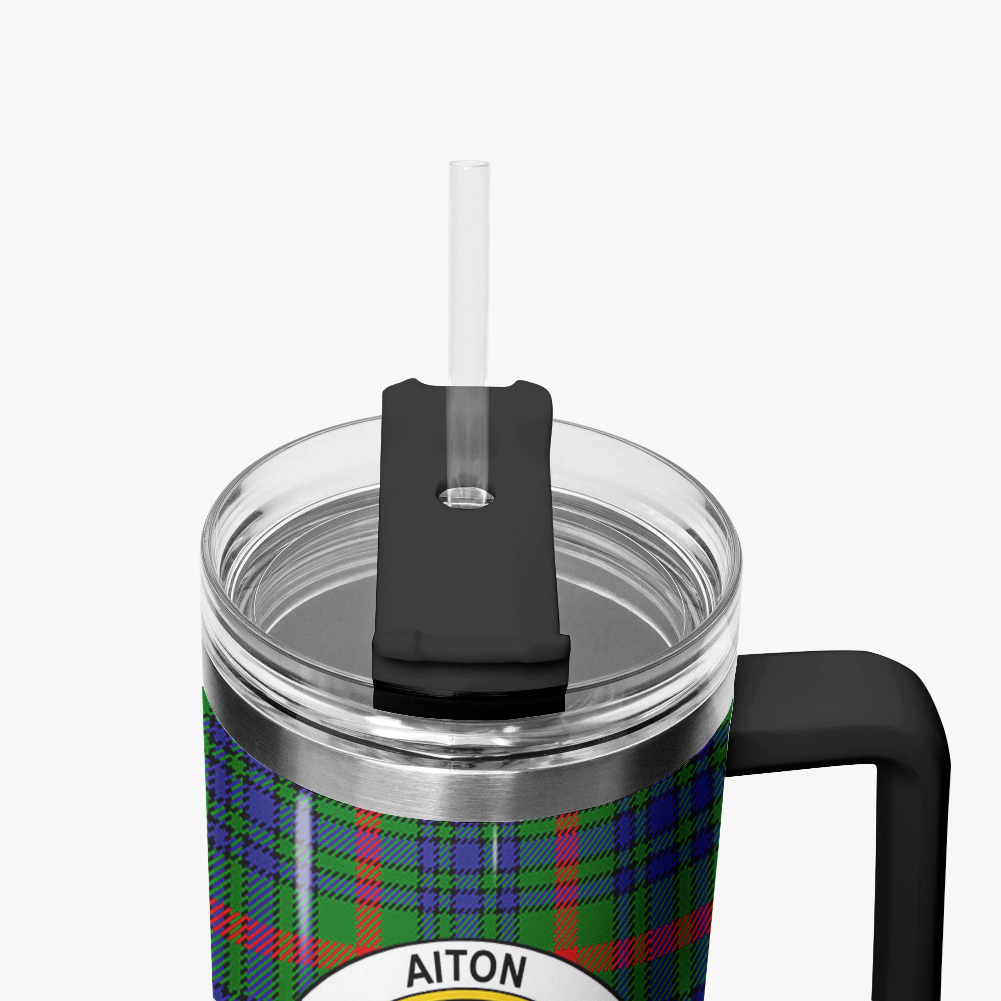 Aiton Tartan Crest 40 oz Insulated Tumbler with Handle