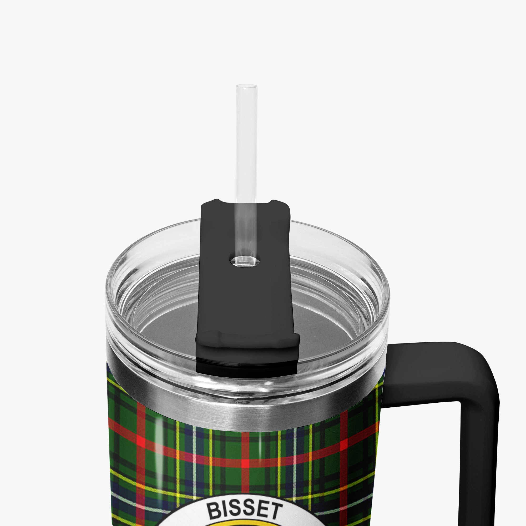 Bisset Tartan Crest 40 oz Insulated Tumbler with Handle