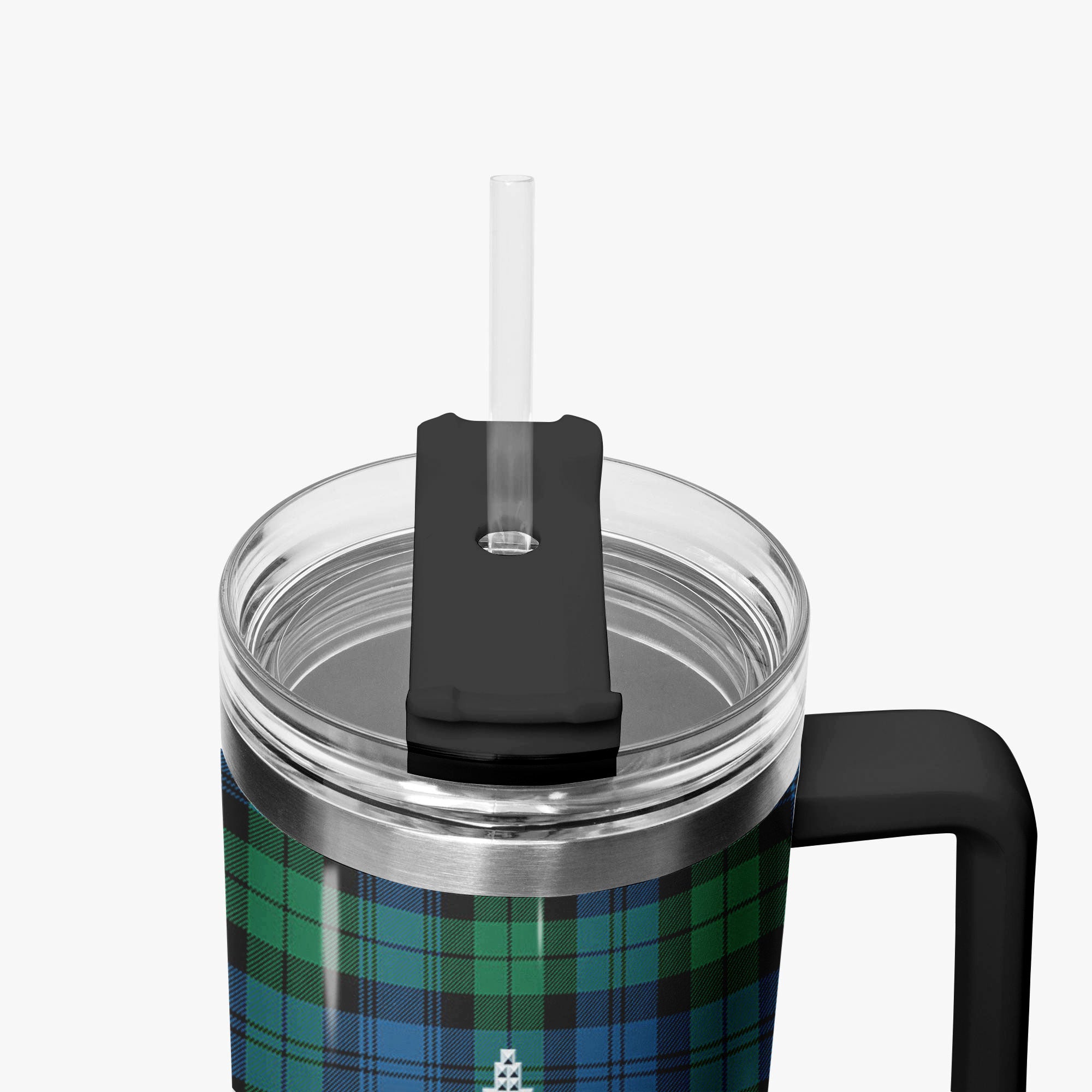 Black Watch Ancient Tartan Crest 40 oz Insulated Tumbler with Handle