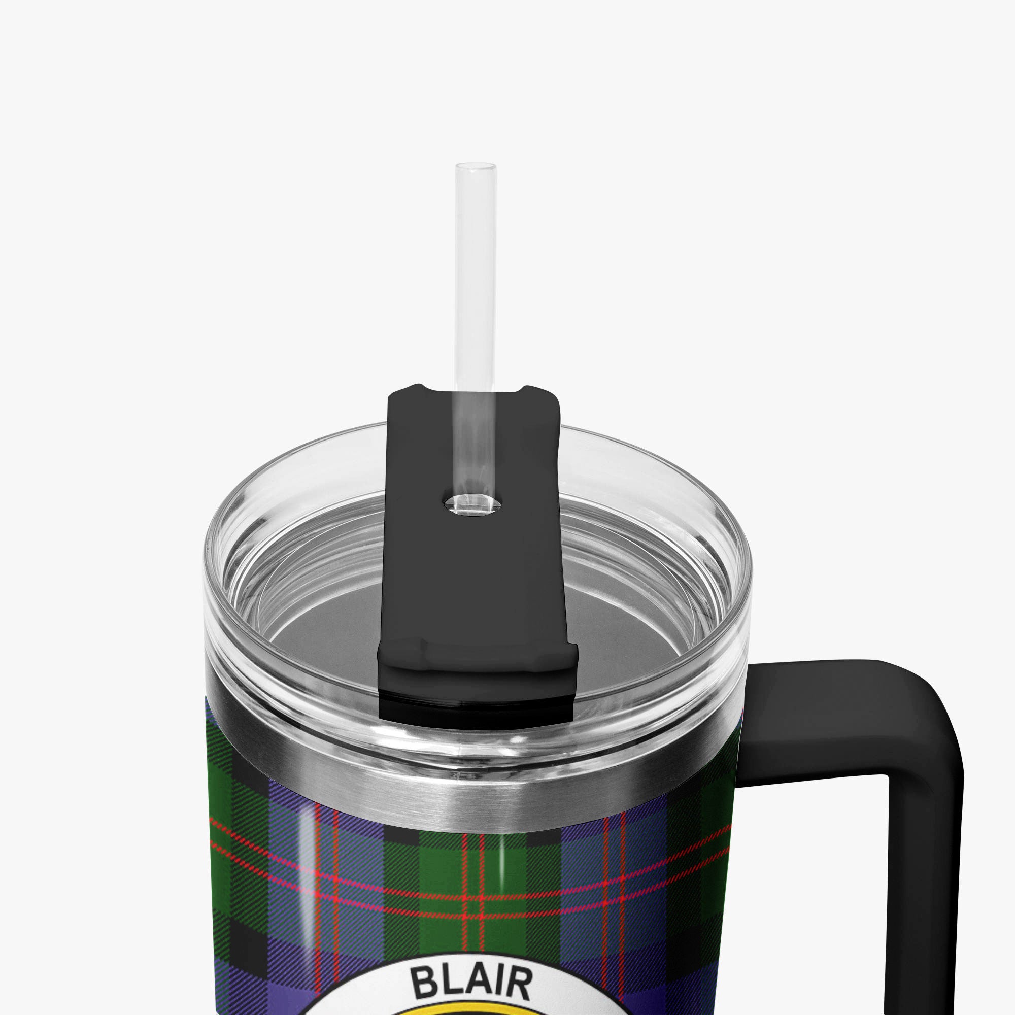 Blair Modern Tartan Crest 40 oz Insulated Tumbler with Handle
