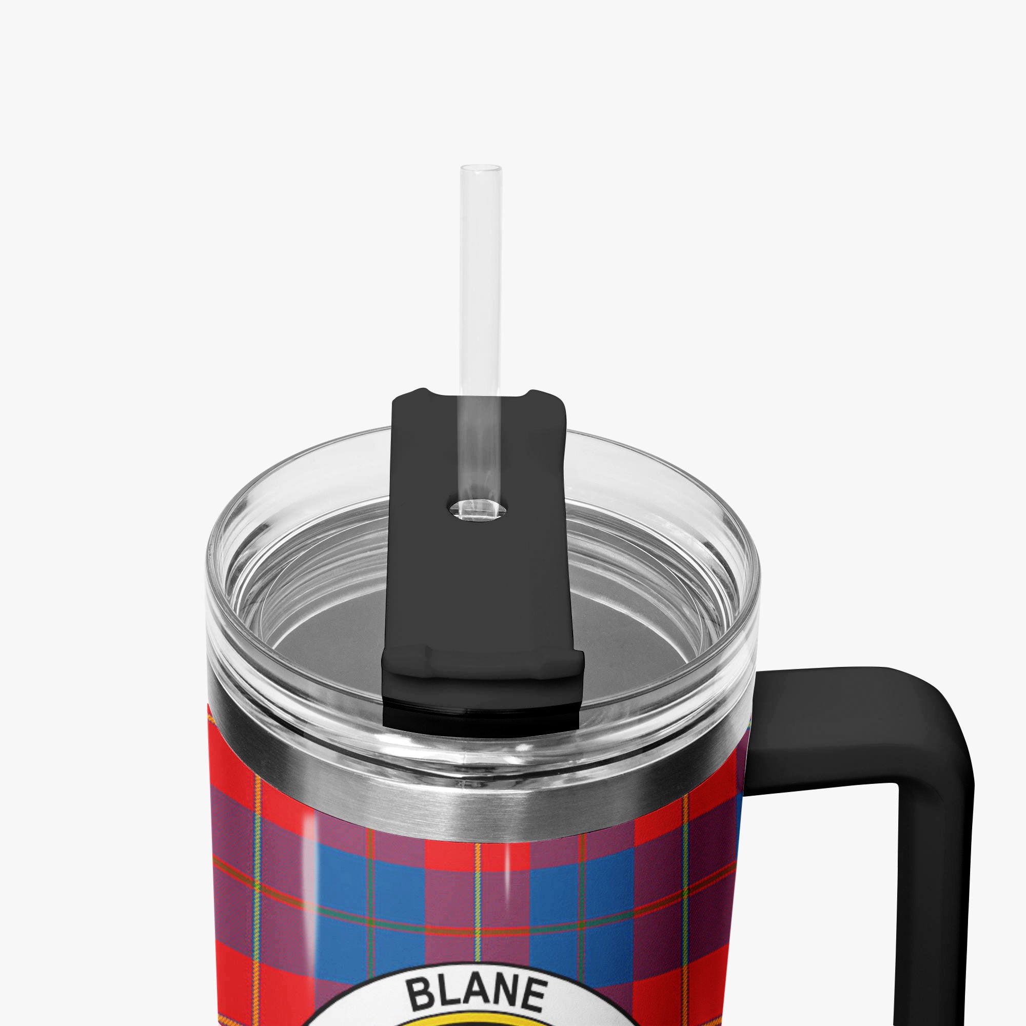 Blane Tartan Crest 40 oz Insulated Tumbler with Handle
