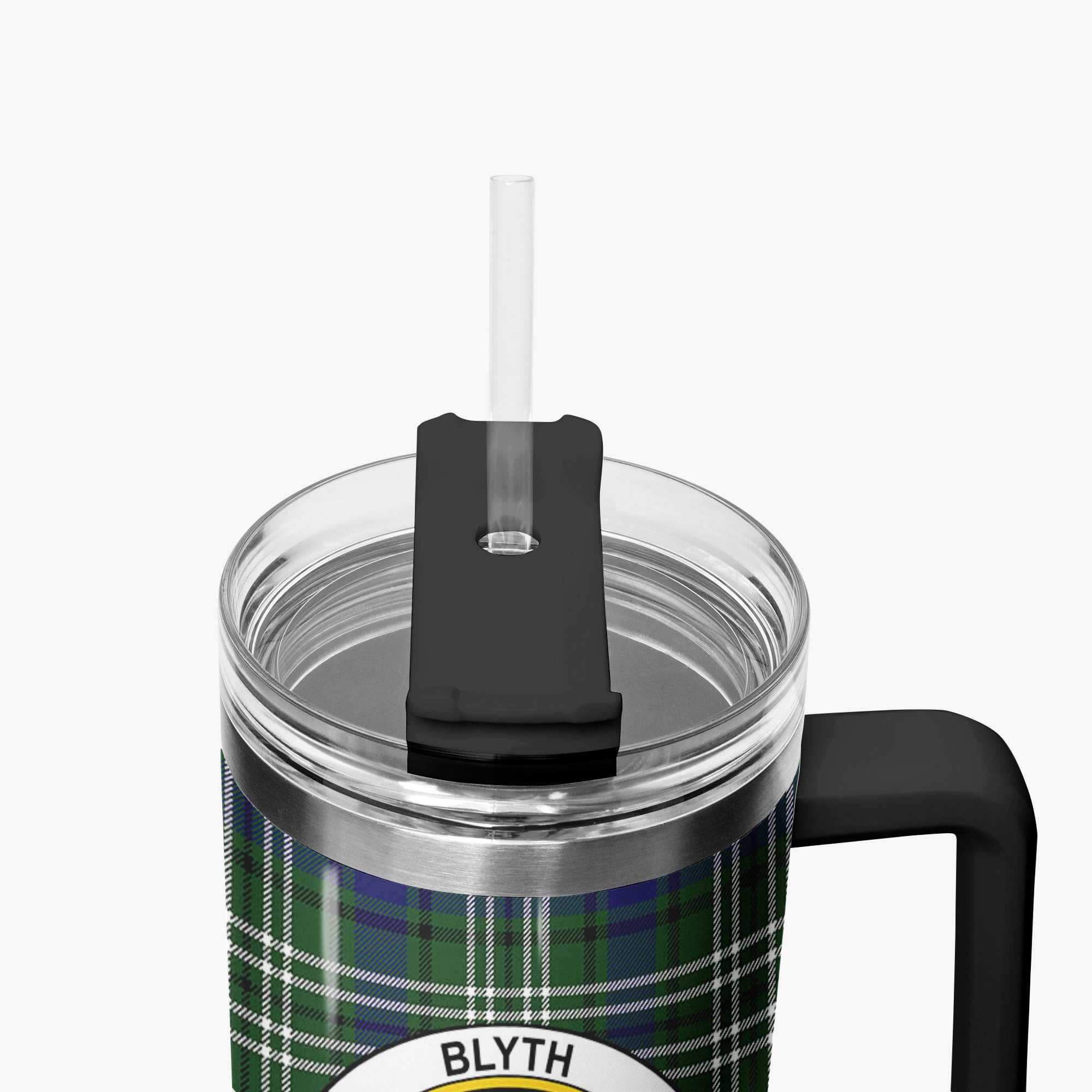 Blyth Tartan Crest 40 oz Insulated Tumbler with Handle