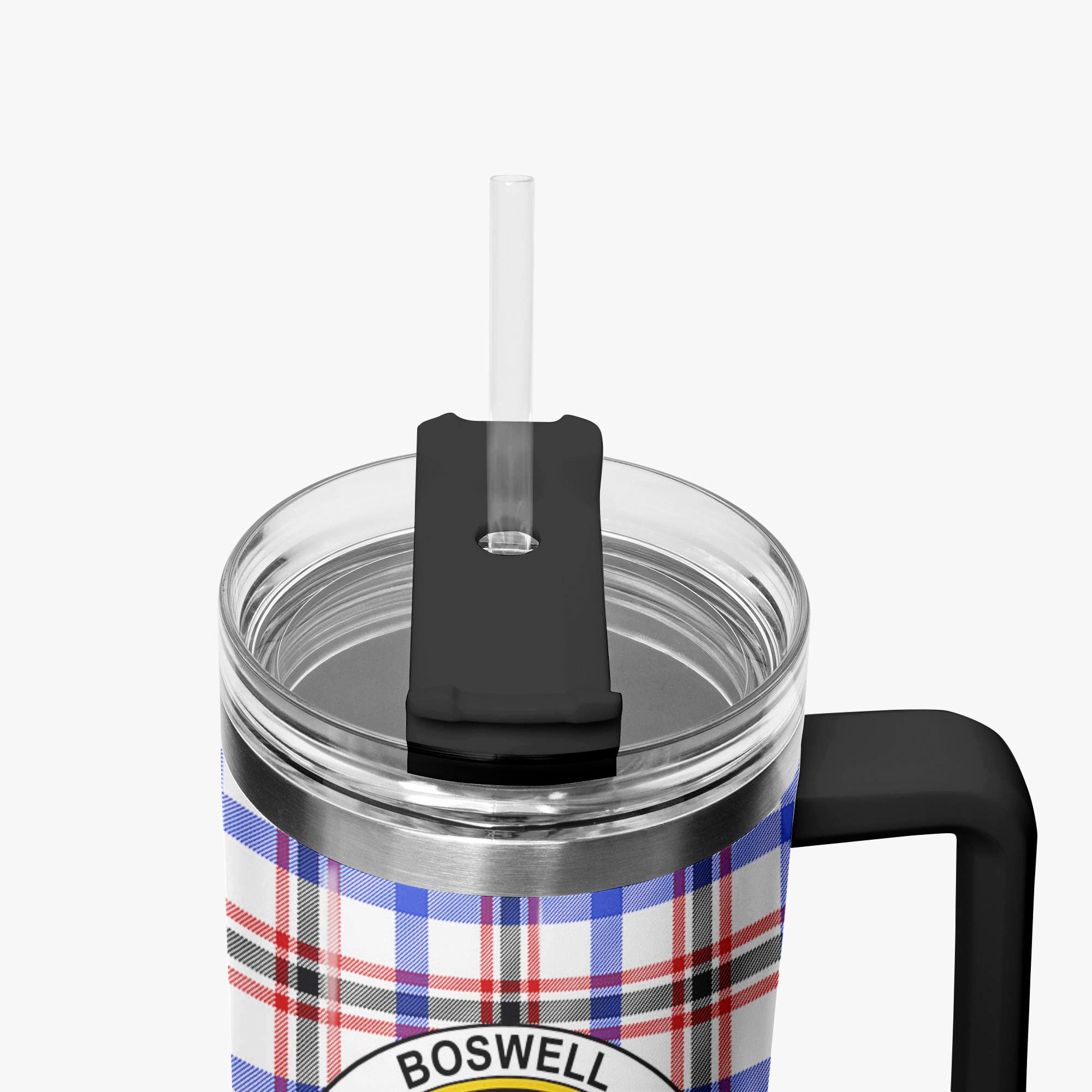 Boswell Modern Tartan Crest 40 oz Insulated Tumbler with Handle
