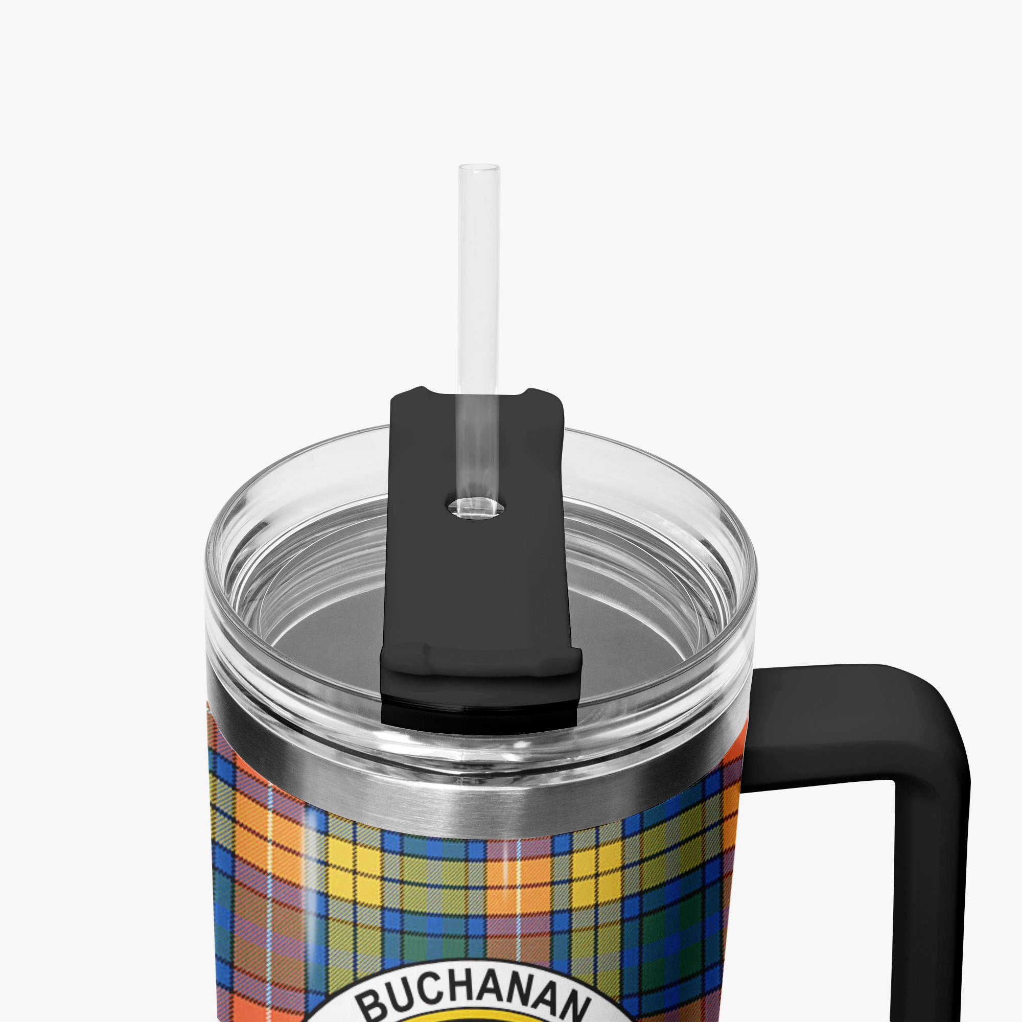 Buchanan Ancient Tartan Crest 40 oz Insulated Tumbler with Handle