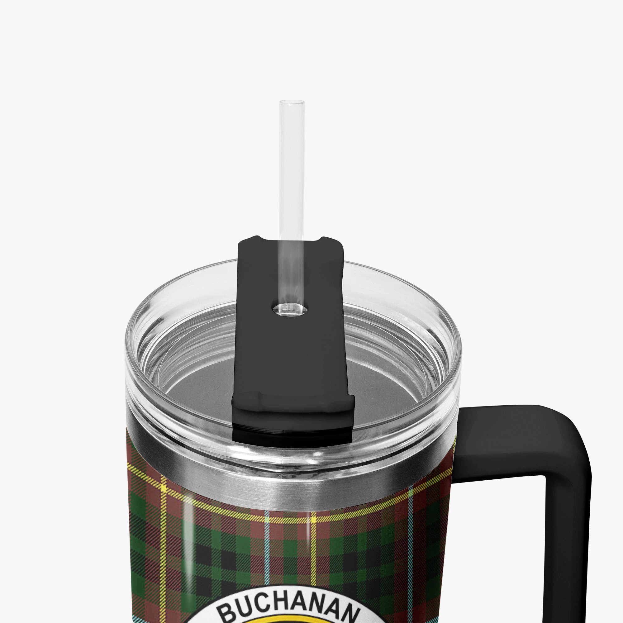 Buchanan Hunting Tartan Crest 40 oz Insulated Tumbler with Handle