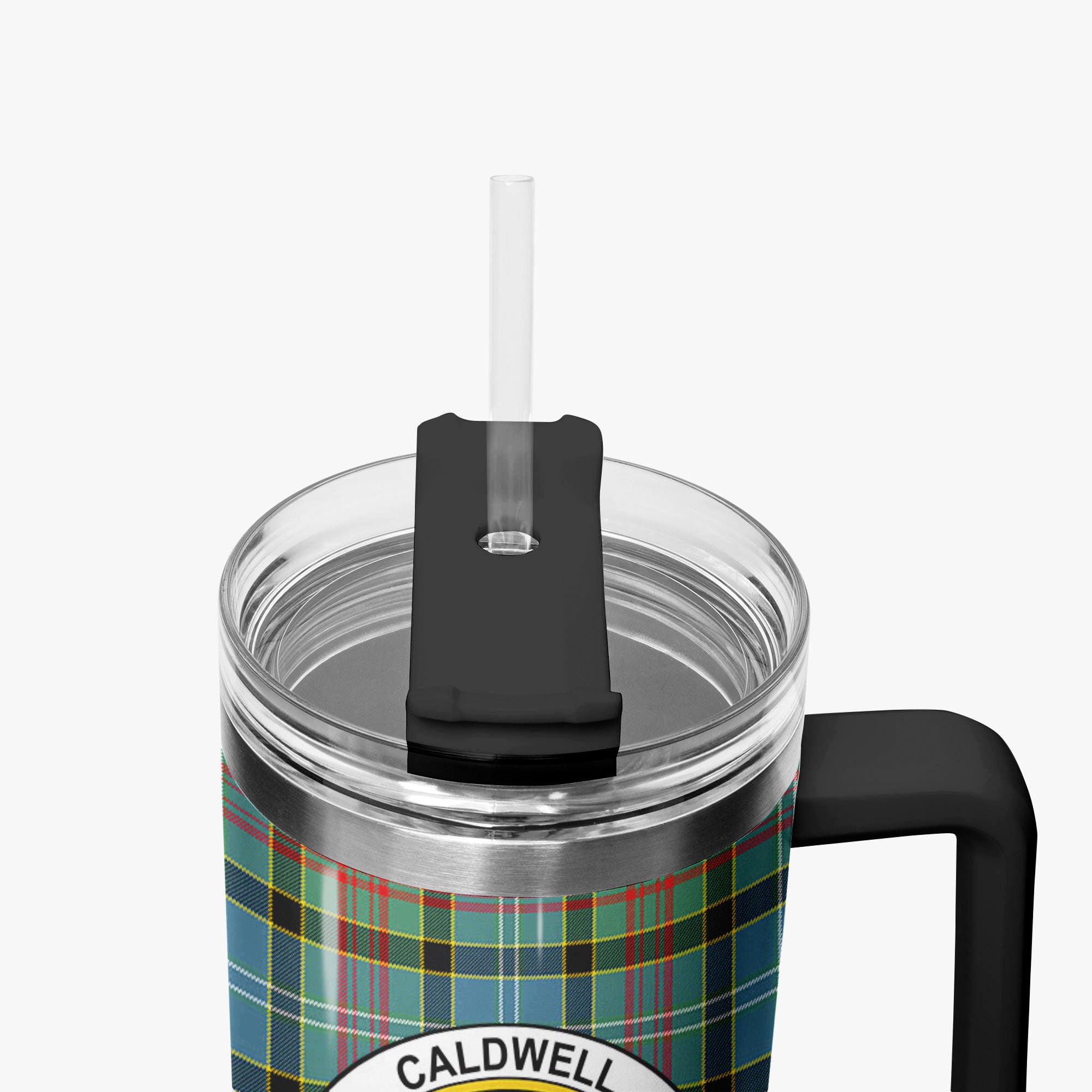 Caldwell Tartan Crest 40 oz Insulated Tumbler with Handle