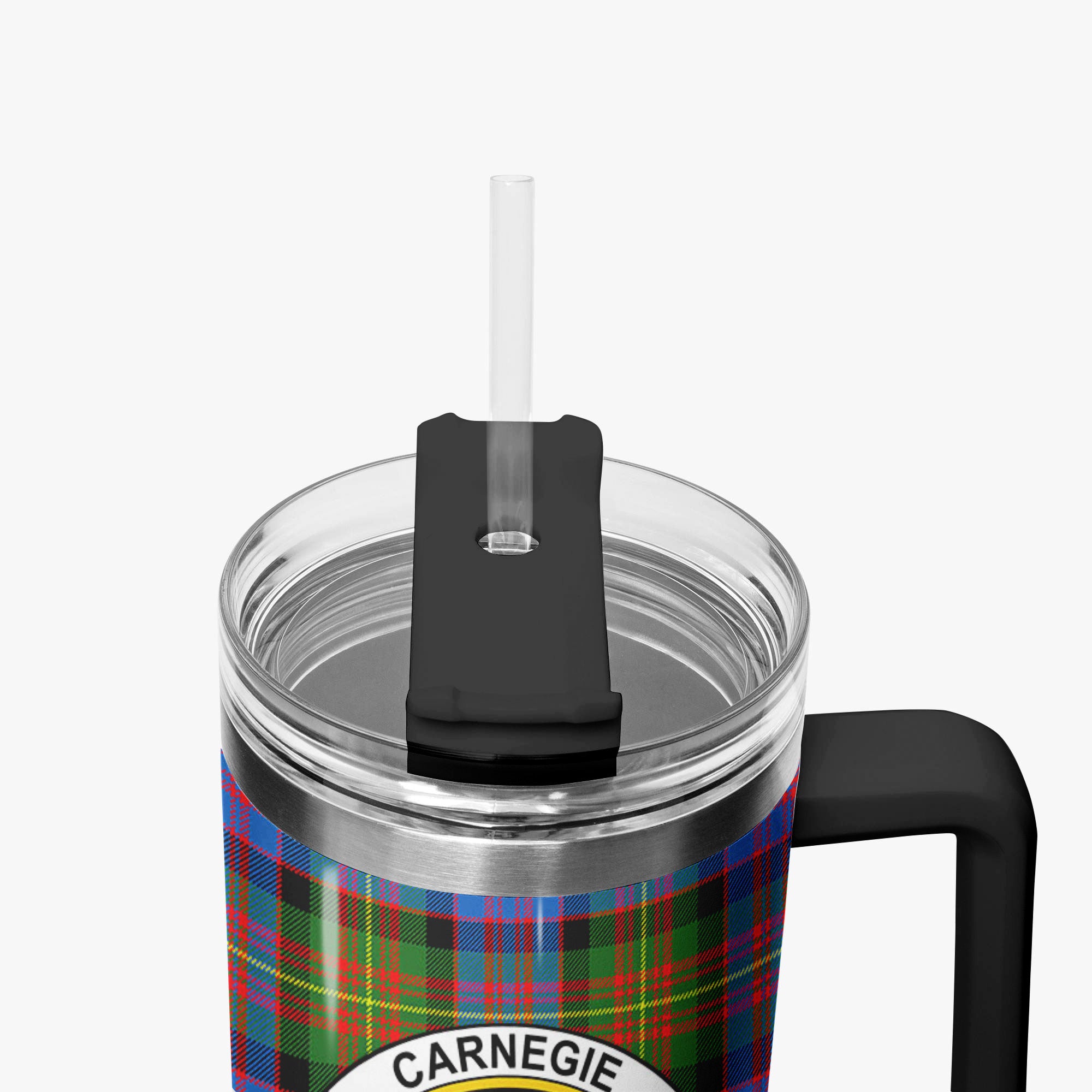 Carnegie Ancient Tartan Crest 40 oz Insulated Tumbler with Handle