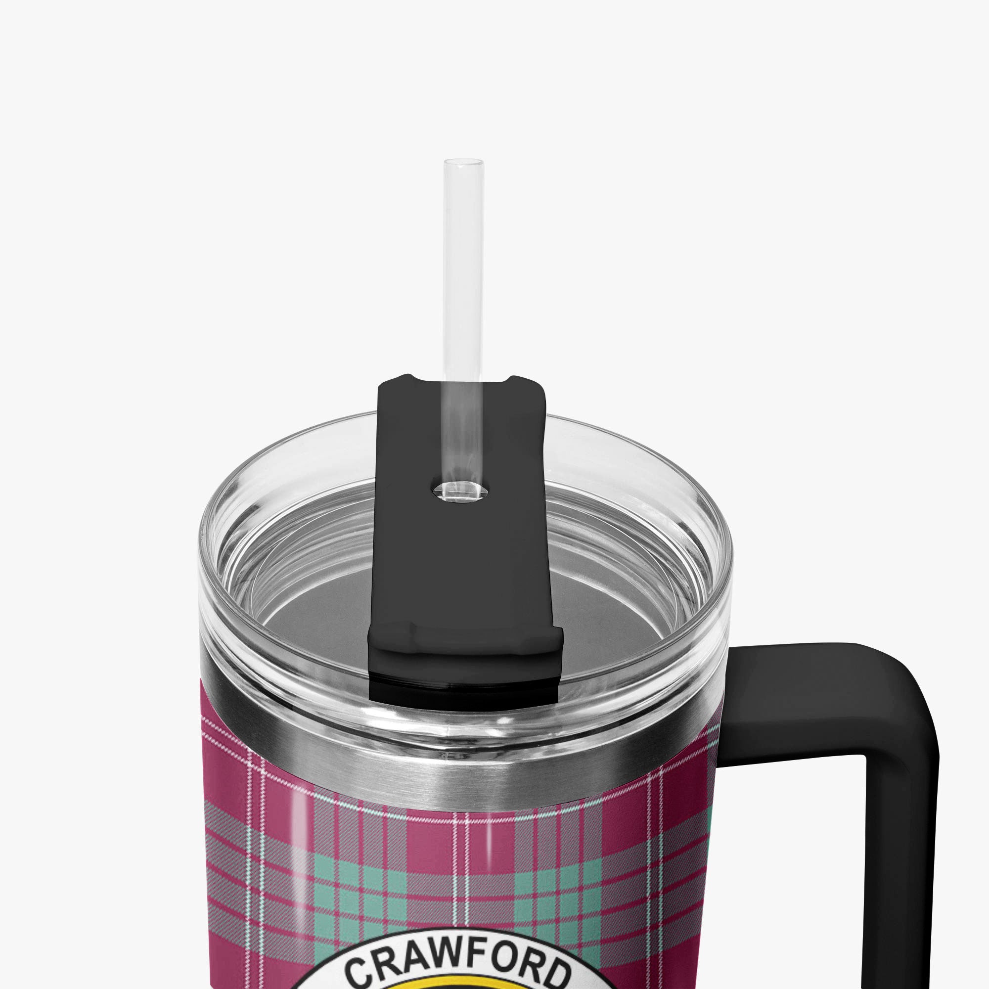 Crawford Ancient Tartan Crest 40 oz Insulated Tumbler with Handle