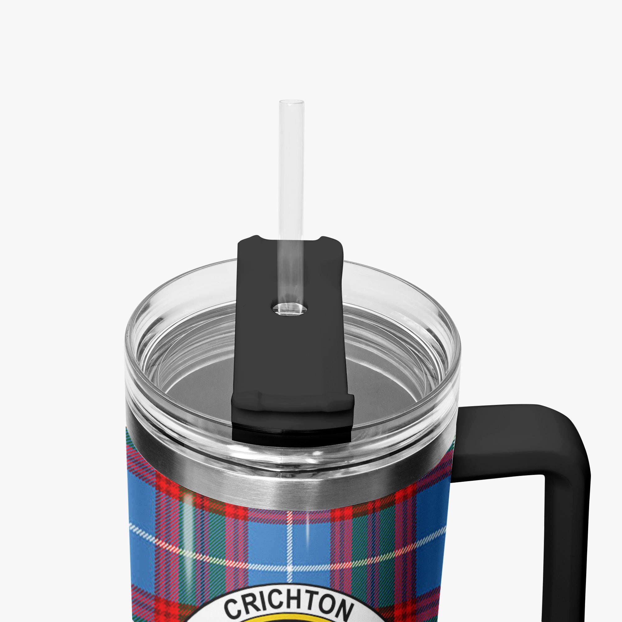 Crichton Tartan Crest 40 oz Insulated Tumbler with Handle