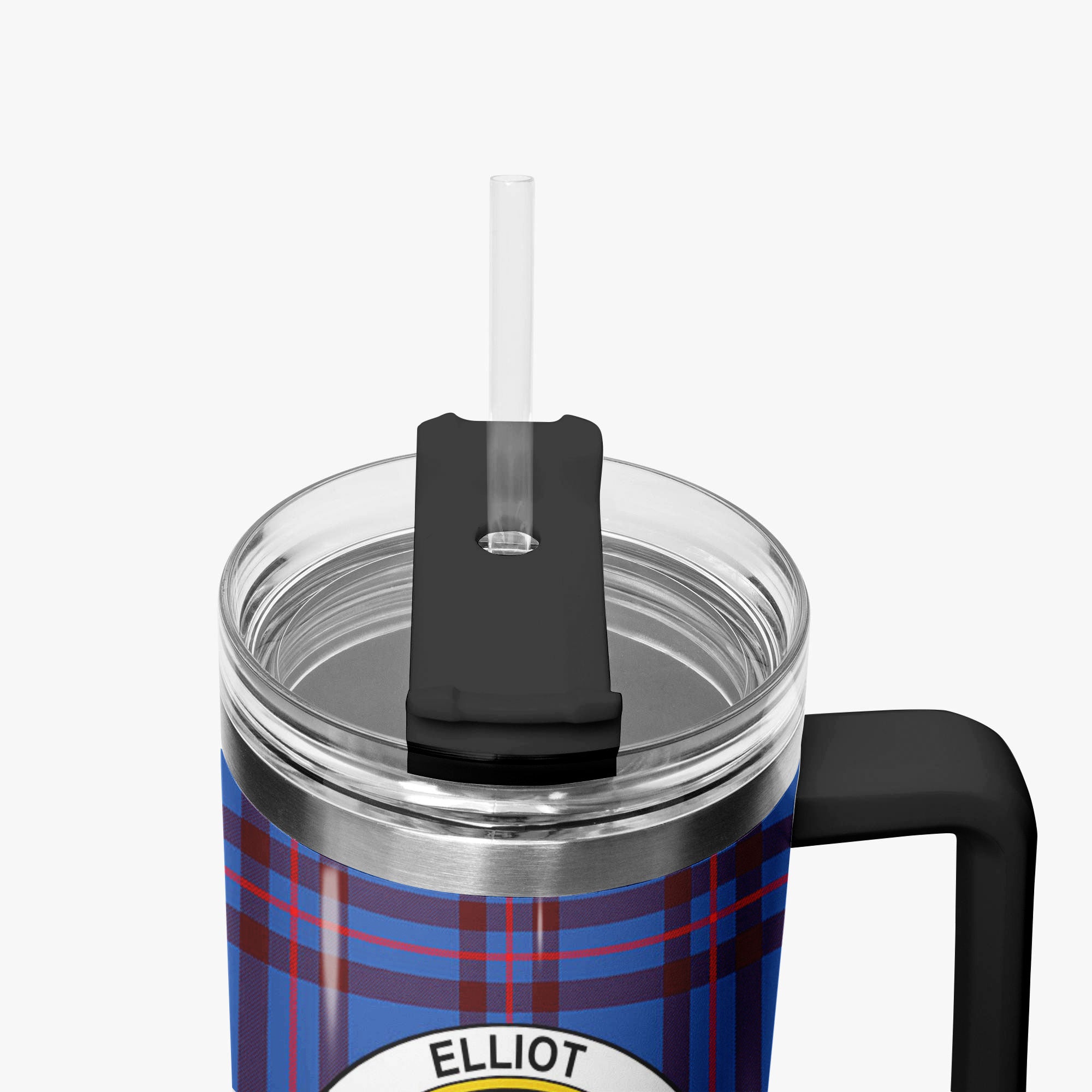Elliot Modern Tartan Crest 40 oz Insulated Tumbler with Handle