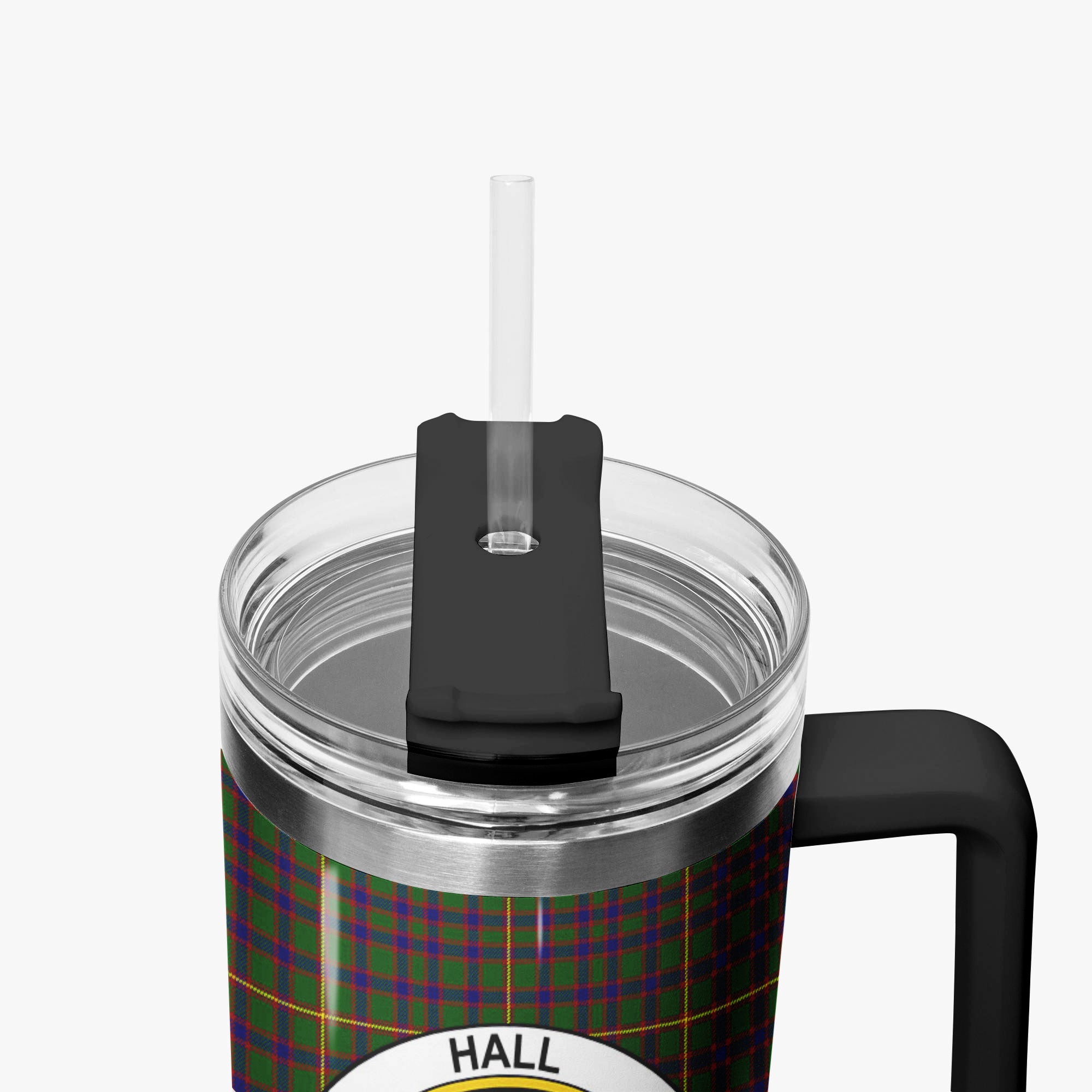 Hall Tartan Crest 40 oz Insulated Tumbler with Handle