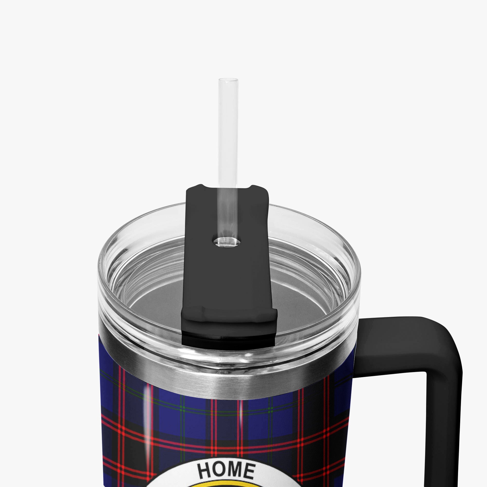 Home Modern Tartan Crest 40 oz Insulated Tumbler with Handle