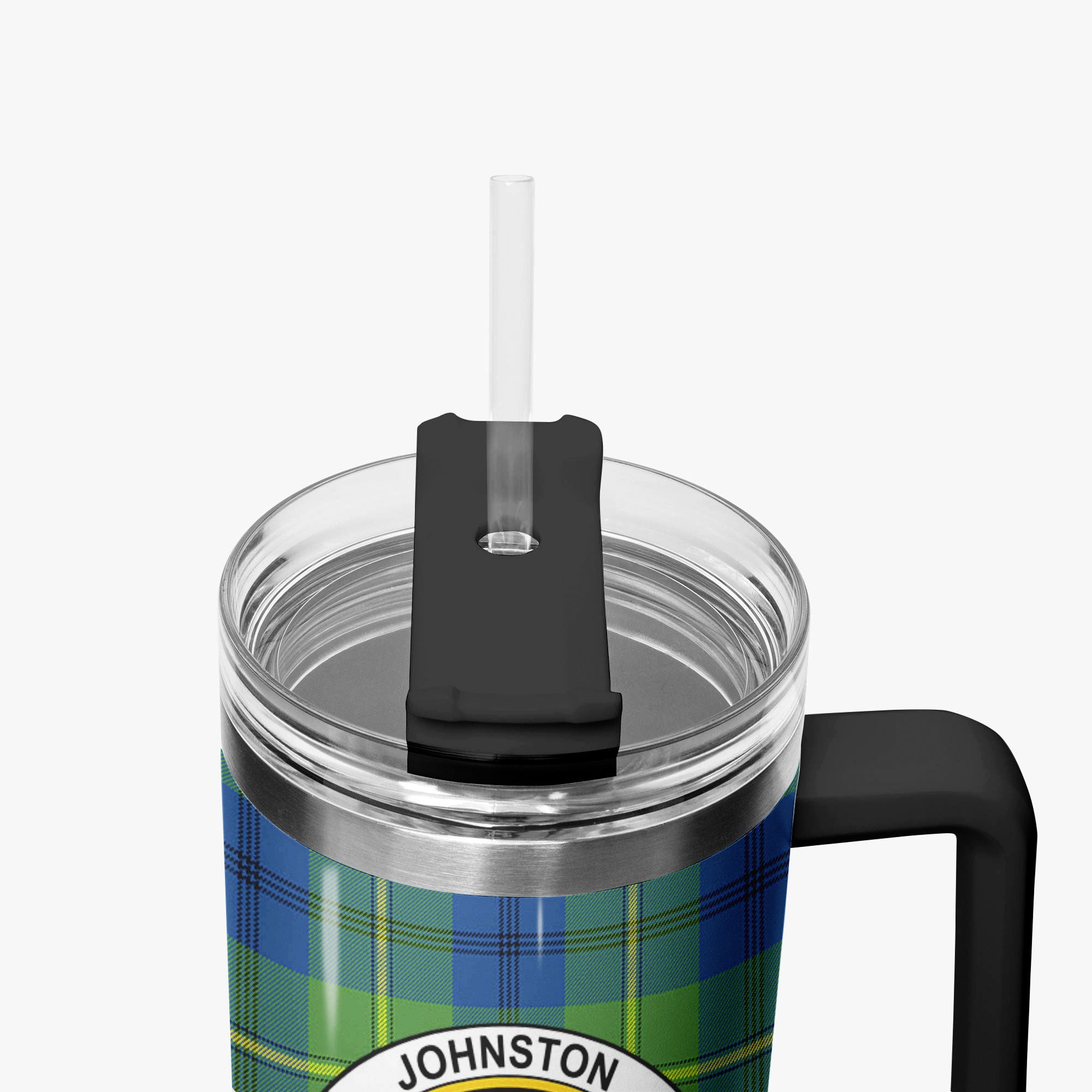 Johnston Ancient Tartan Crest 40 oz Insulated Tumbler with Handle