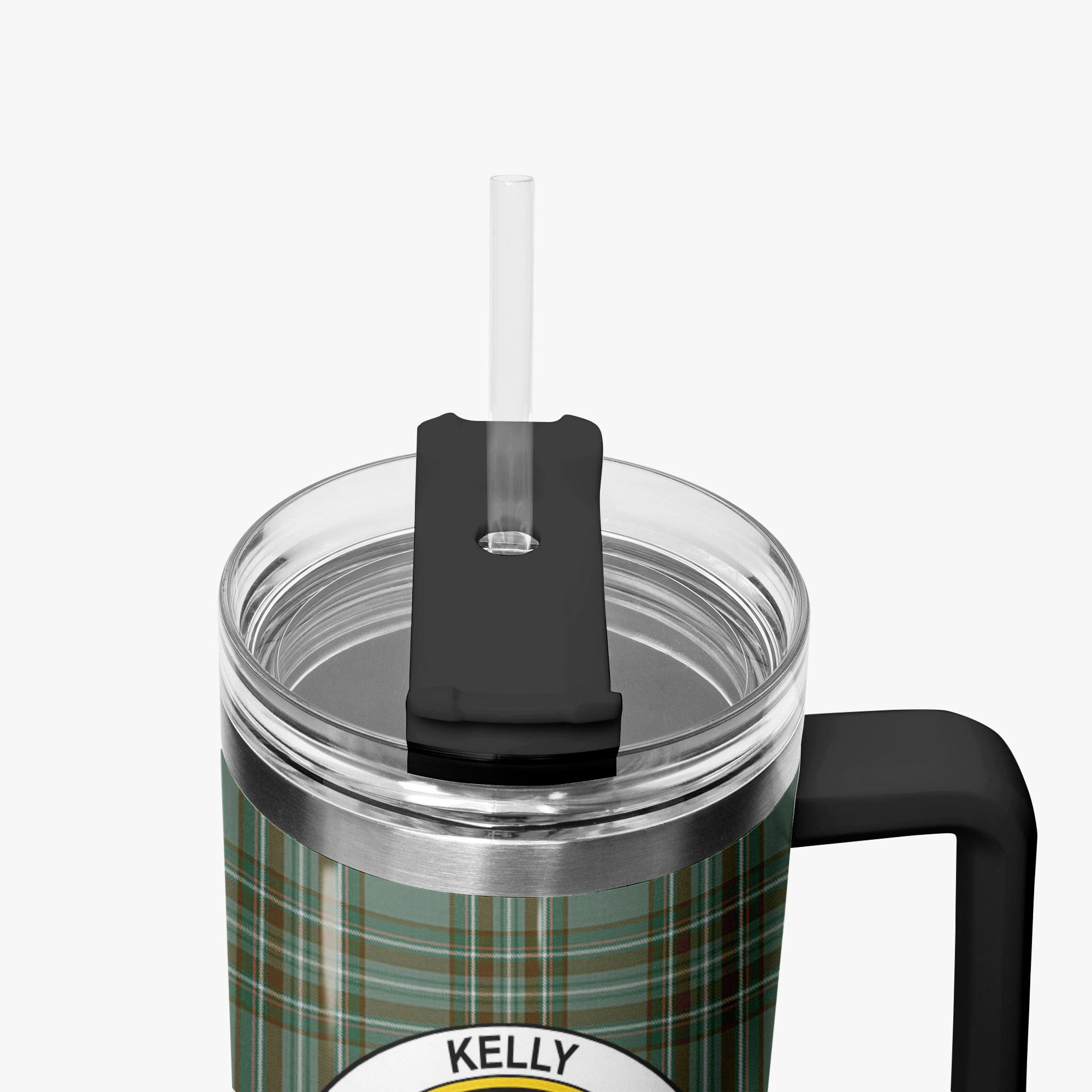 Kelly Dress Tartan Crest 40 oz Insulated Tumbler with Handle