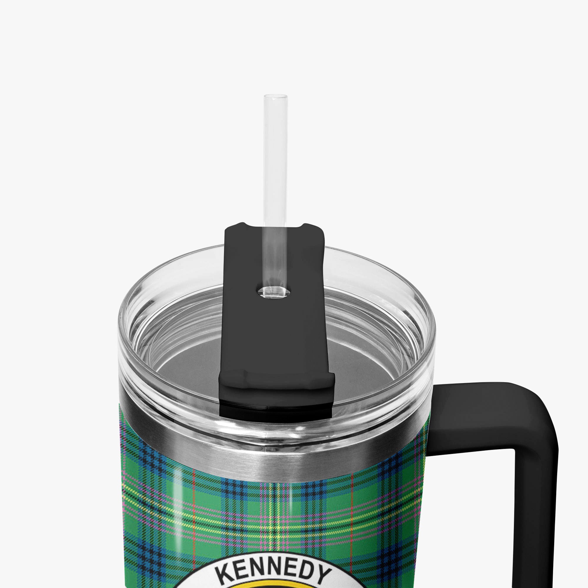 Kennedy Ancient Tartan Crest 40 oz Insulated Tumbler with Handle