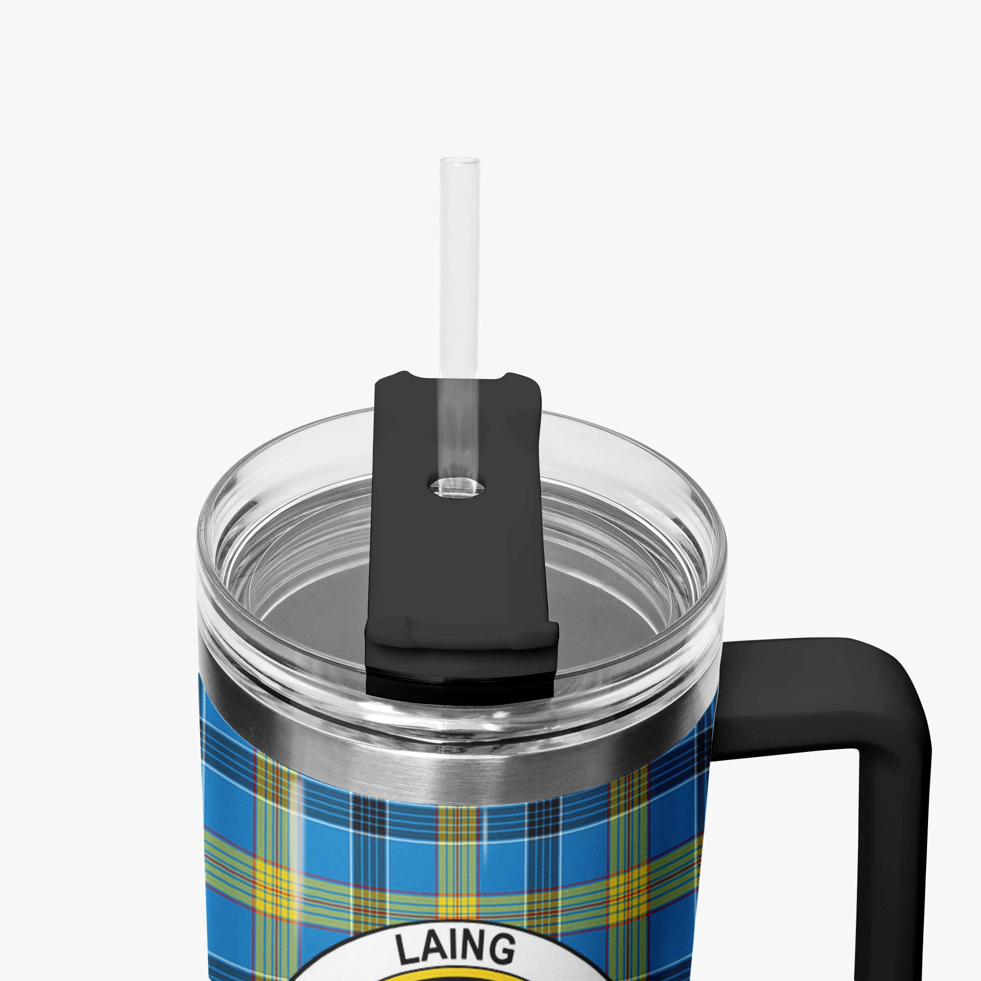 Laing Tartan Crest 40 oz Insulated Tumbler with Handle