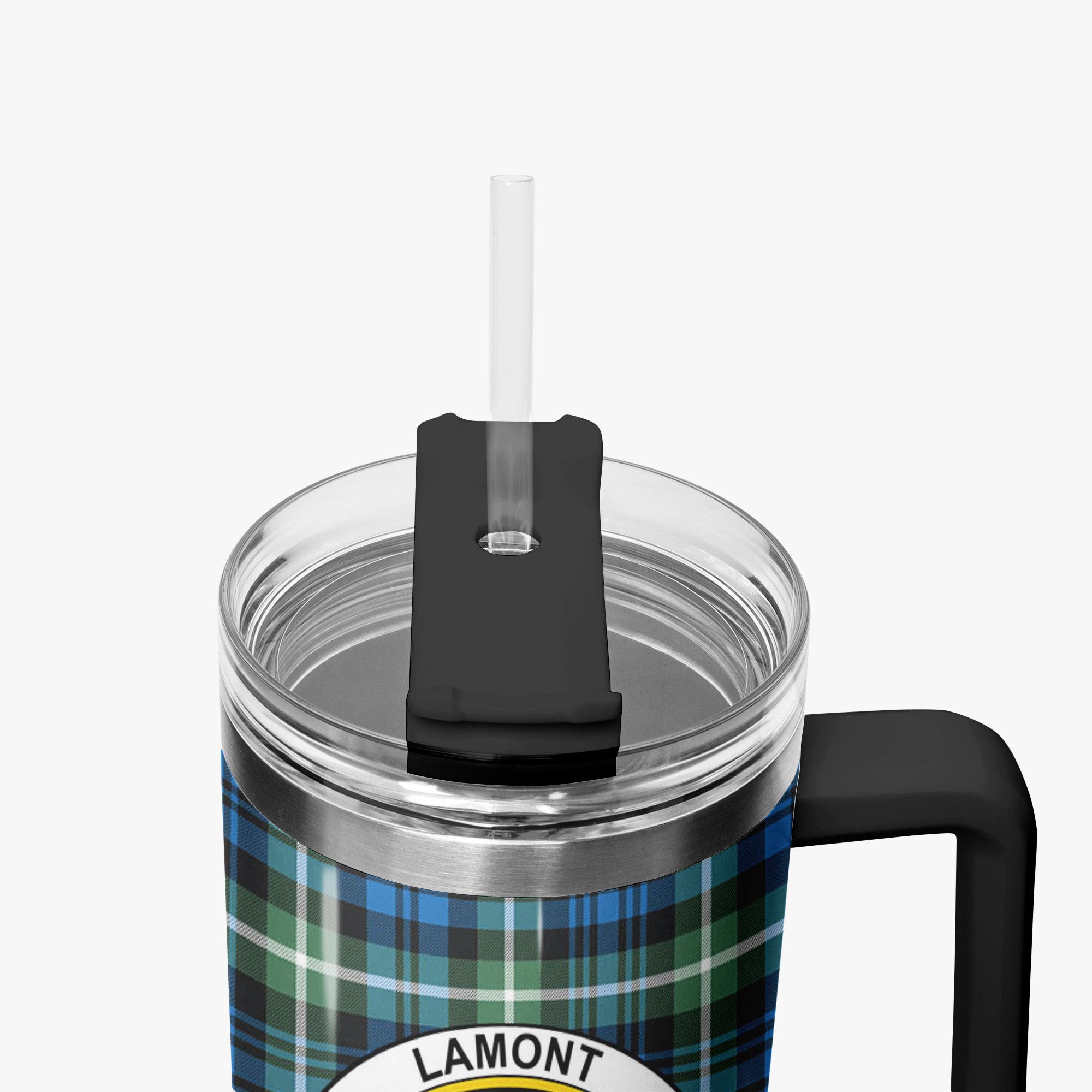 Lamont Ancient Tartan Crest 40 oz Insulated Tumbler with Handle