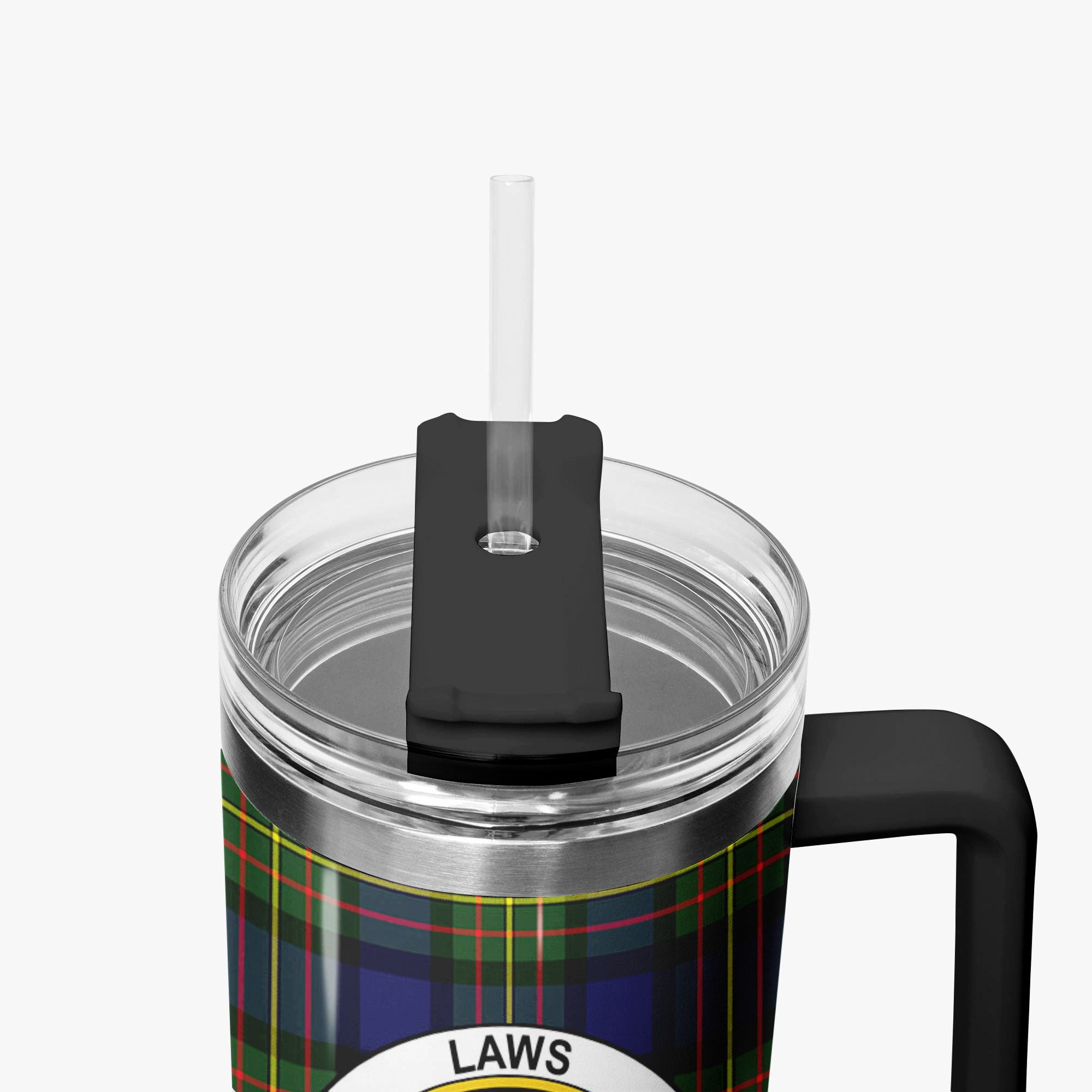 Laws Tartan Crest 40 oz Insulated Tumbler with Handle