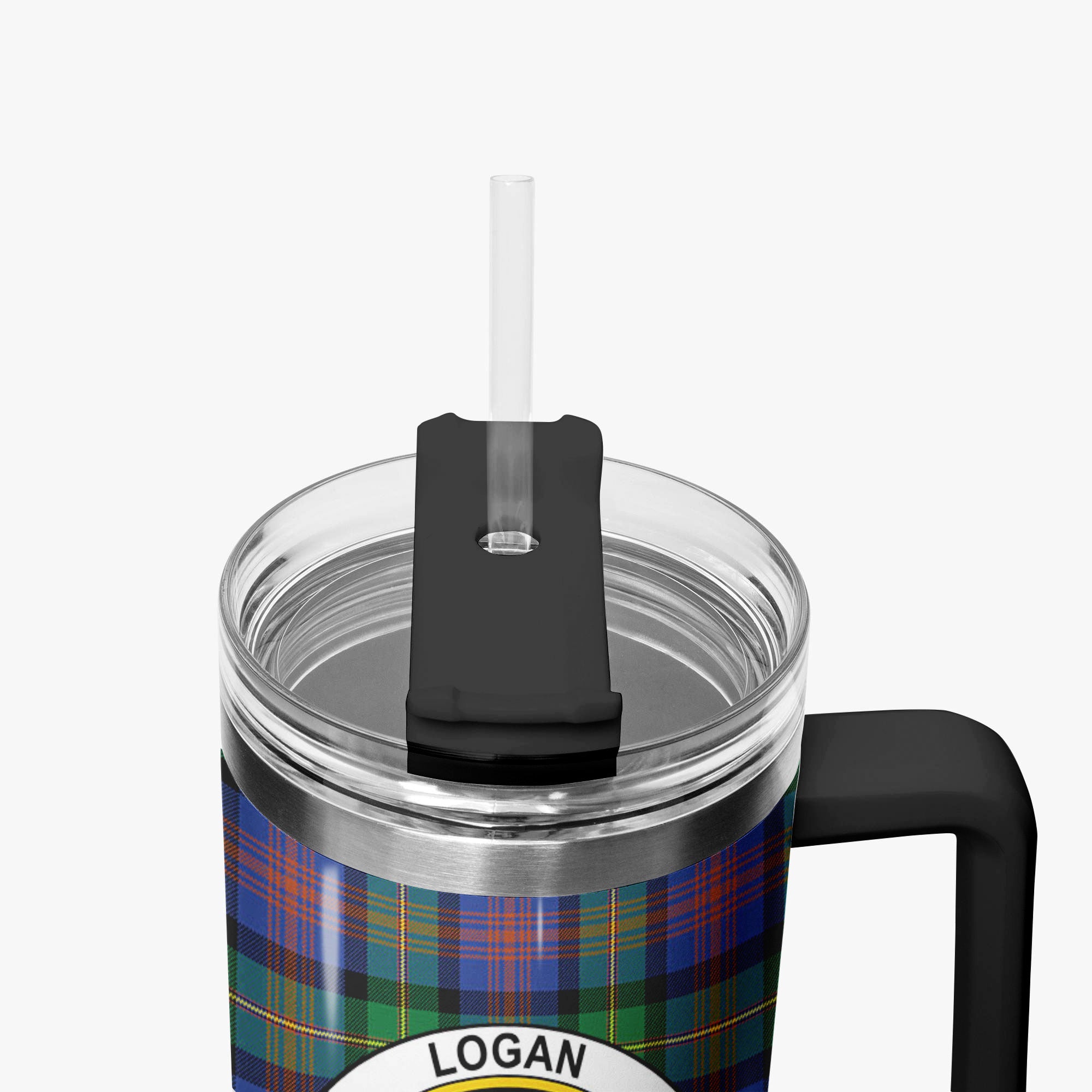 Logan Ancient Tartan Crest 40 oz Insulated Tumbler with Handle