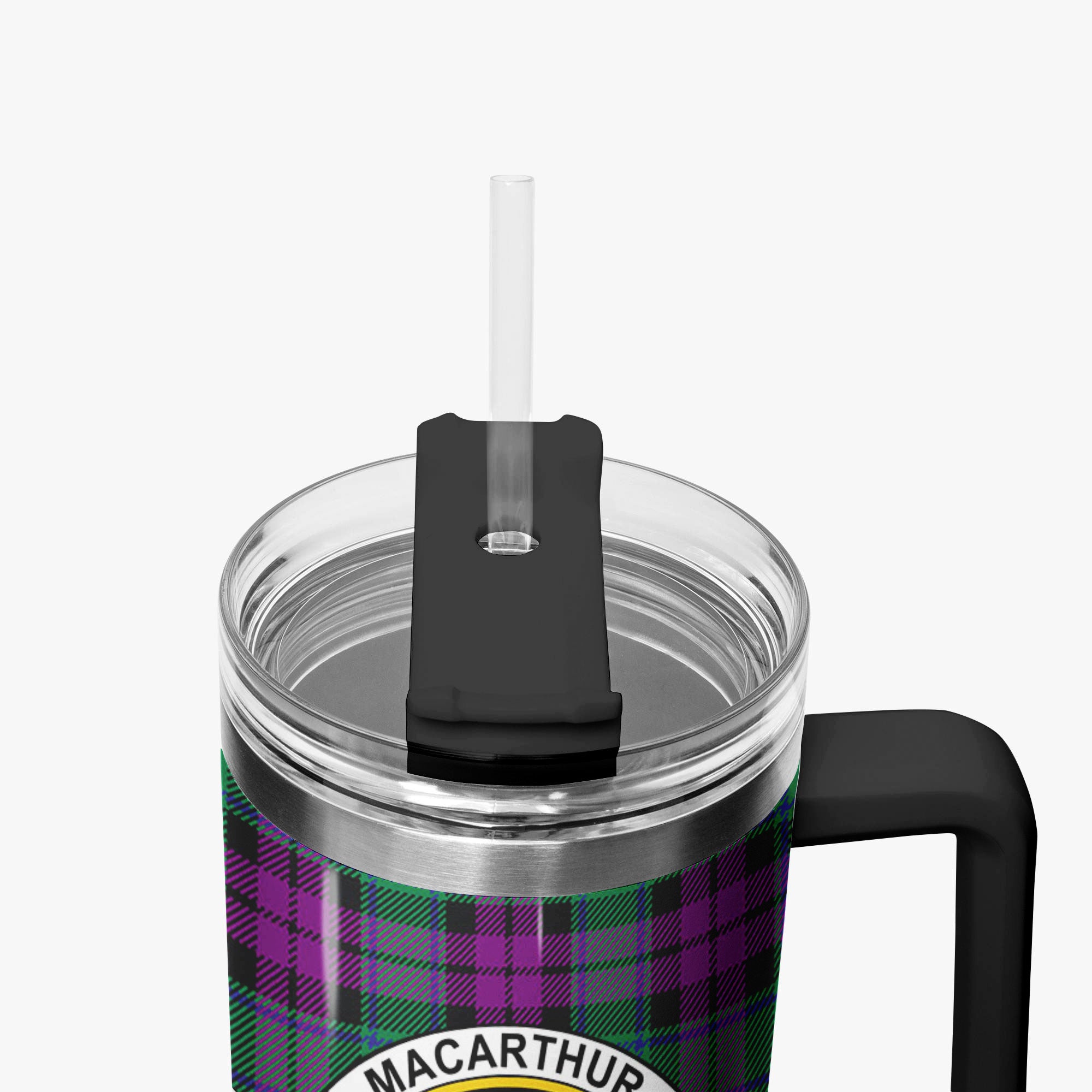 MacArthur - Milton Tartan Crest 40 oz Insulated Tumbler with Handle