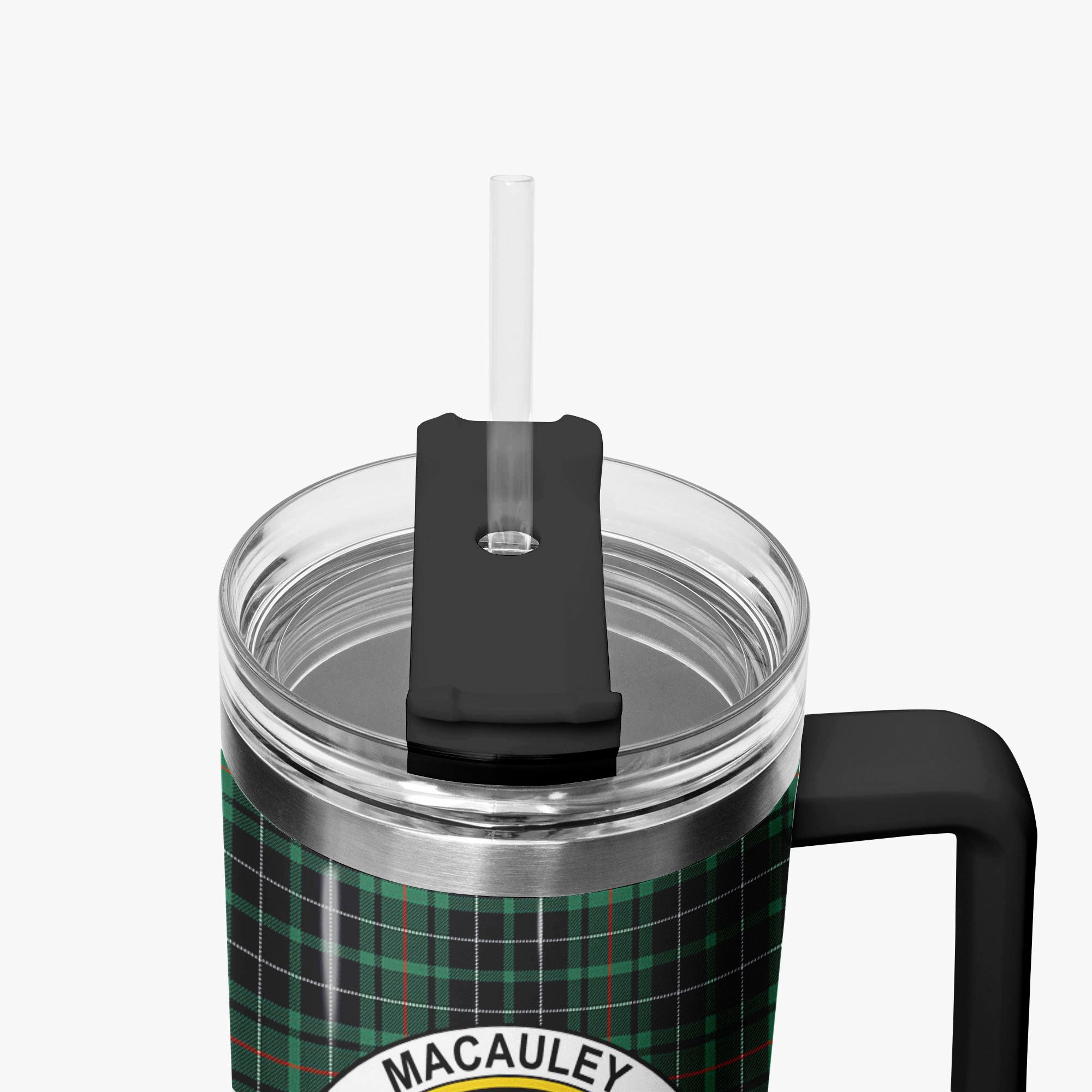 MacAuley Hunting Ancient Tartan Crest 40 oz Insulated Tumbler with Handle
