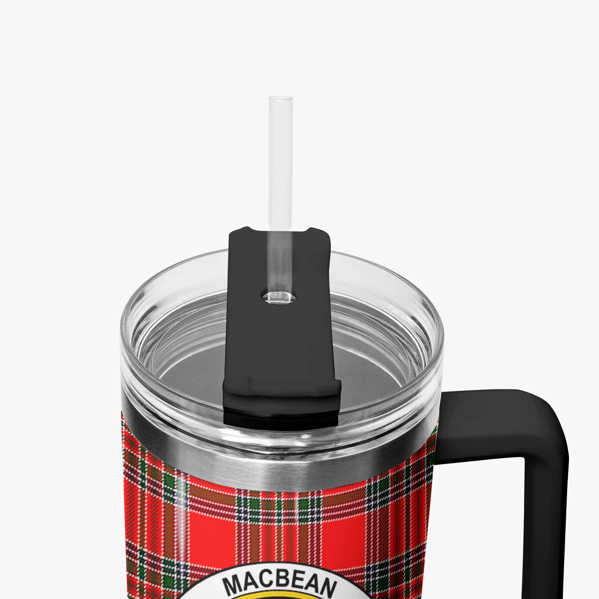 MacBean Tartan Crest 40 oz Insulated Tumbler with Handle