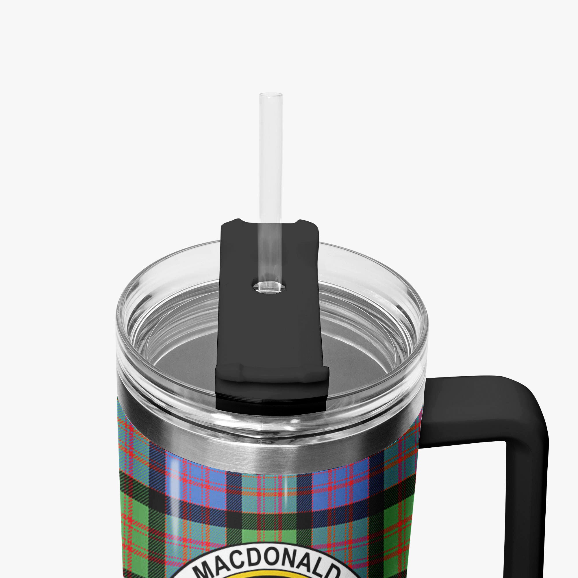 MacDonald Ancient Tartan Crest 40 oz Insulated Tumbler with Handle