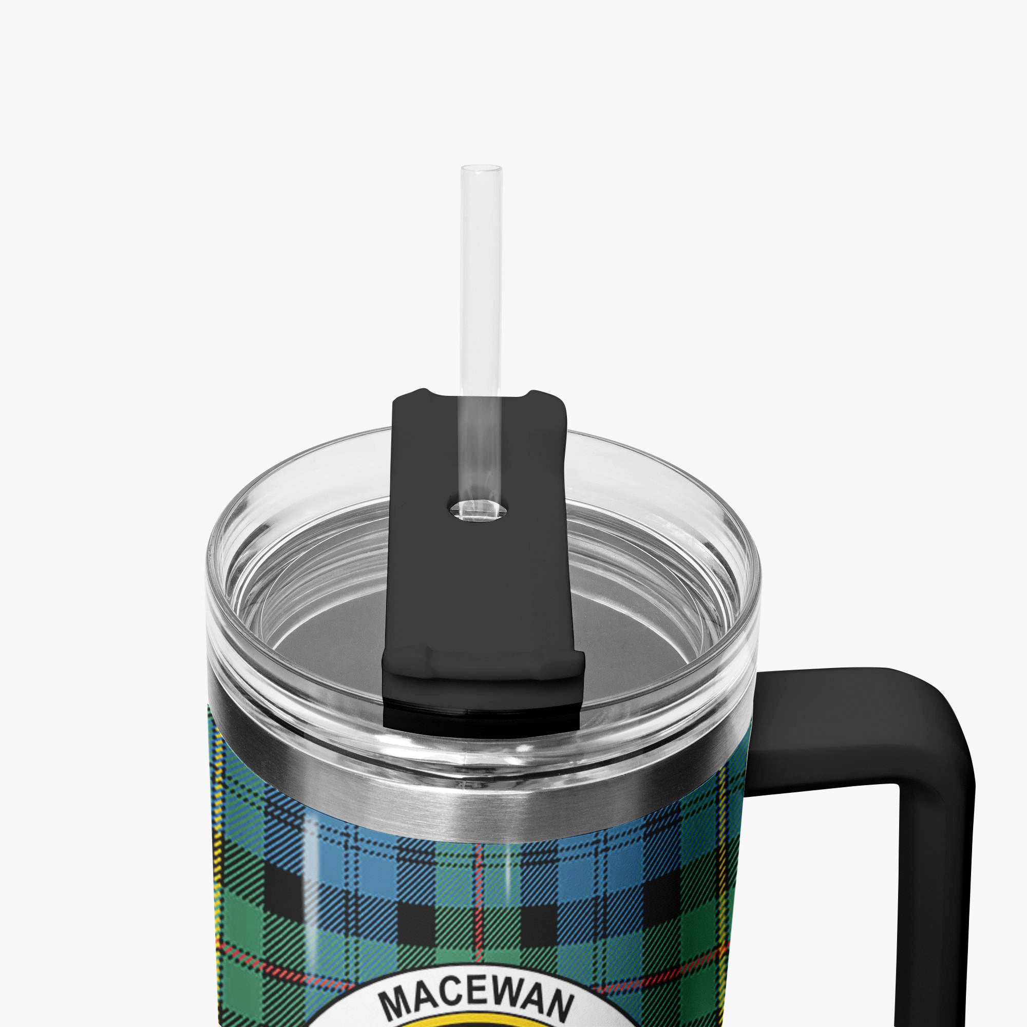 MacEwan Ancient Tartan Crest 40 oz Insulated Tumbler with Handle